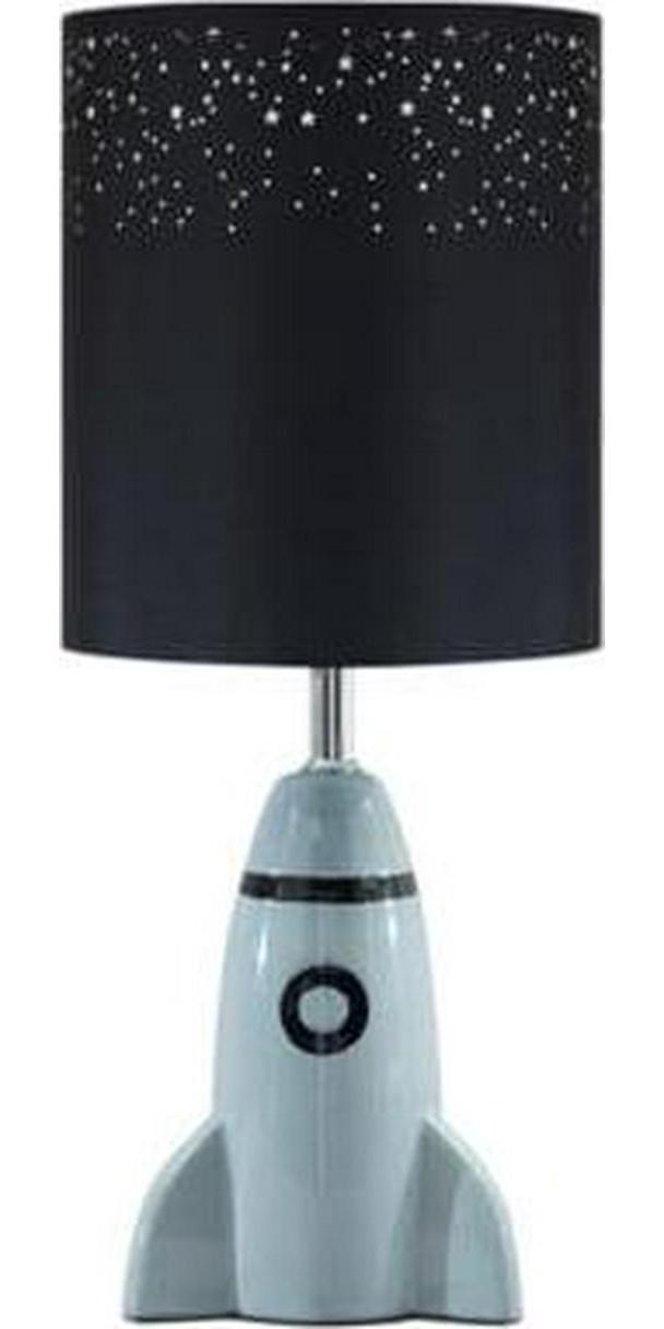 Signature Design by Ashley Cale Childrens 18.75 Table Lamp with Rocket Base， Gray
