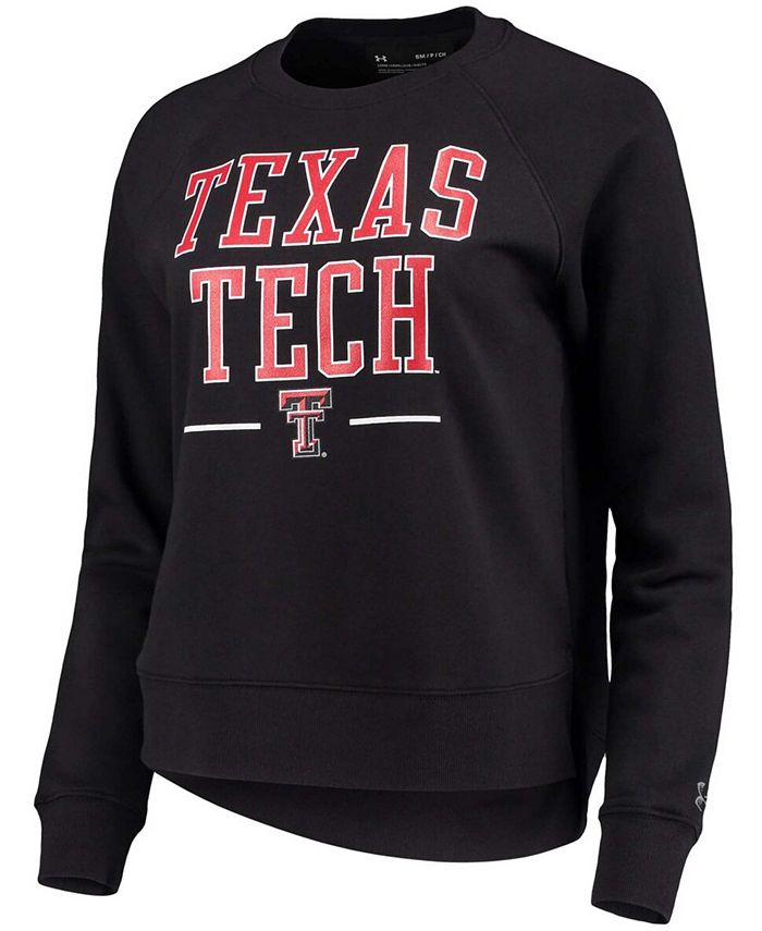 Women's Black Texas Tech Red Raiders All Day Fleece Raglan Pullover Sweatshirt