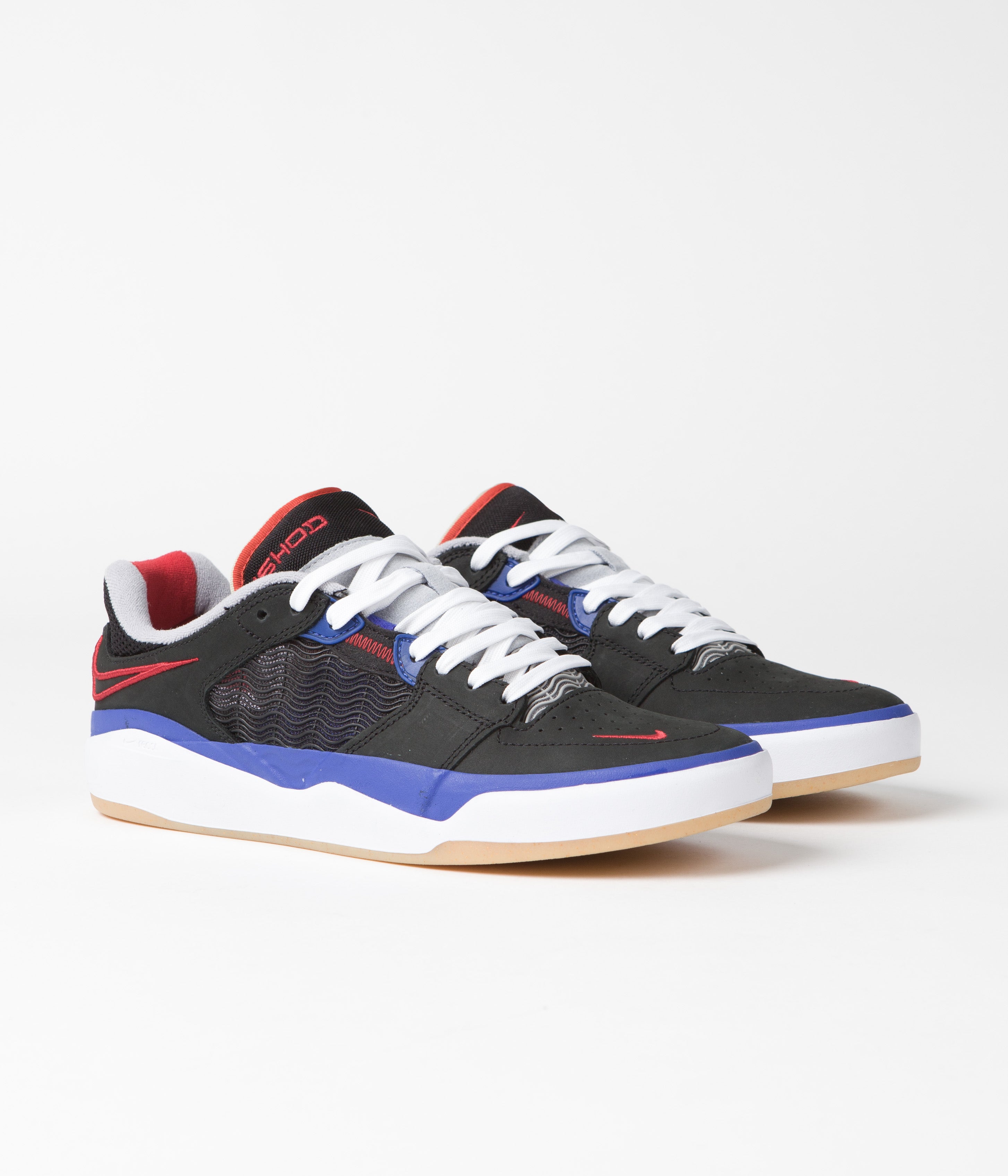 Nike SB Ishod Premium Shoes - Black / University Red - Hyper Royal