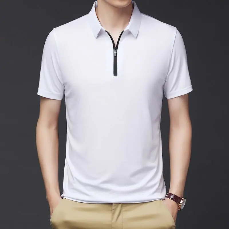 Ice Silk Polo Shirt for Men - Universal