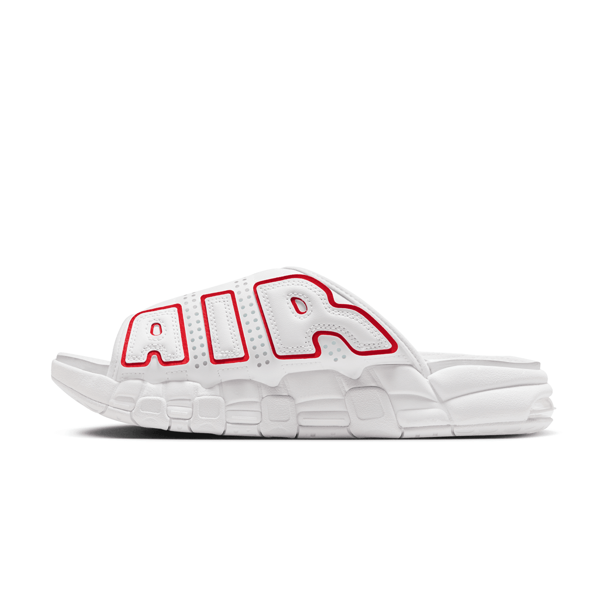 Air More Uptempo Slide 'White Red'