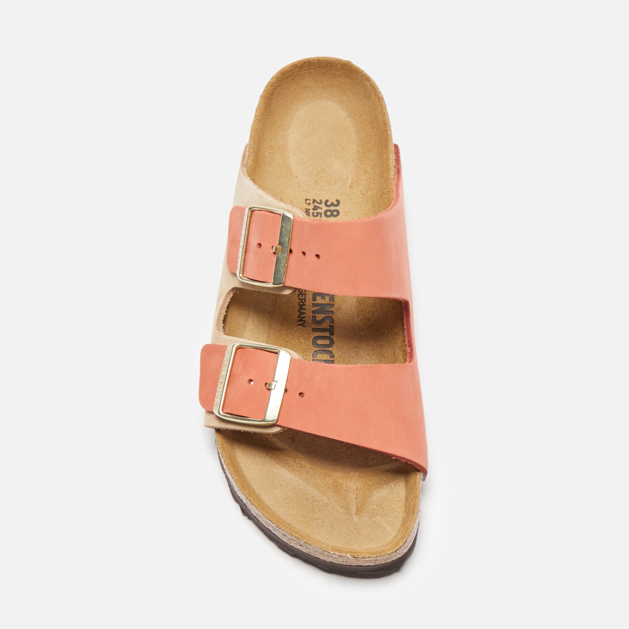 Birkenstock WMNS Arizona Nubuck - Sandcastle / Mars Red