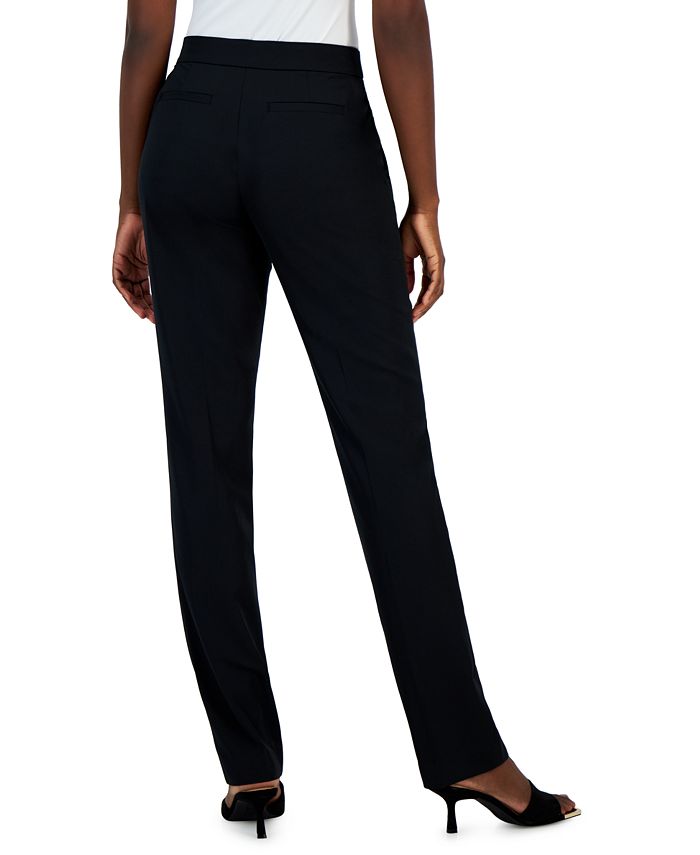 Women's Essential Mid-Rise Straight-Leg Pants， Created for Macy's