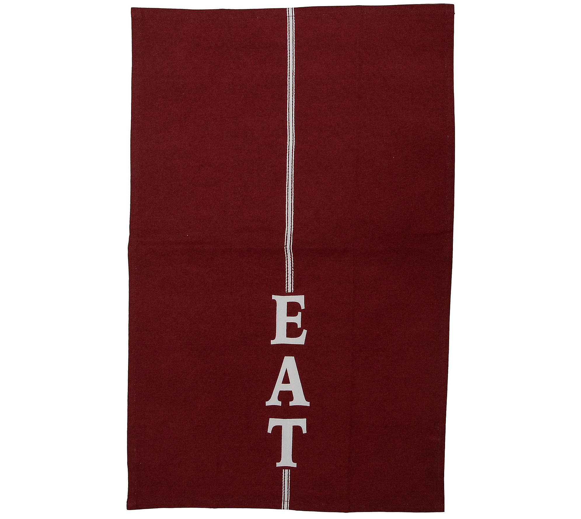 Foreside Home and Garden Set of 3 EAT Tea Towels