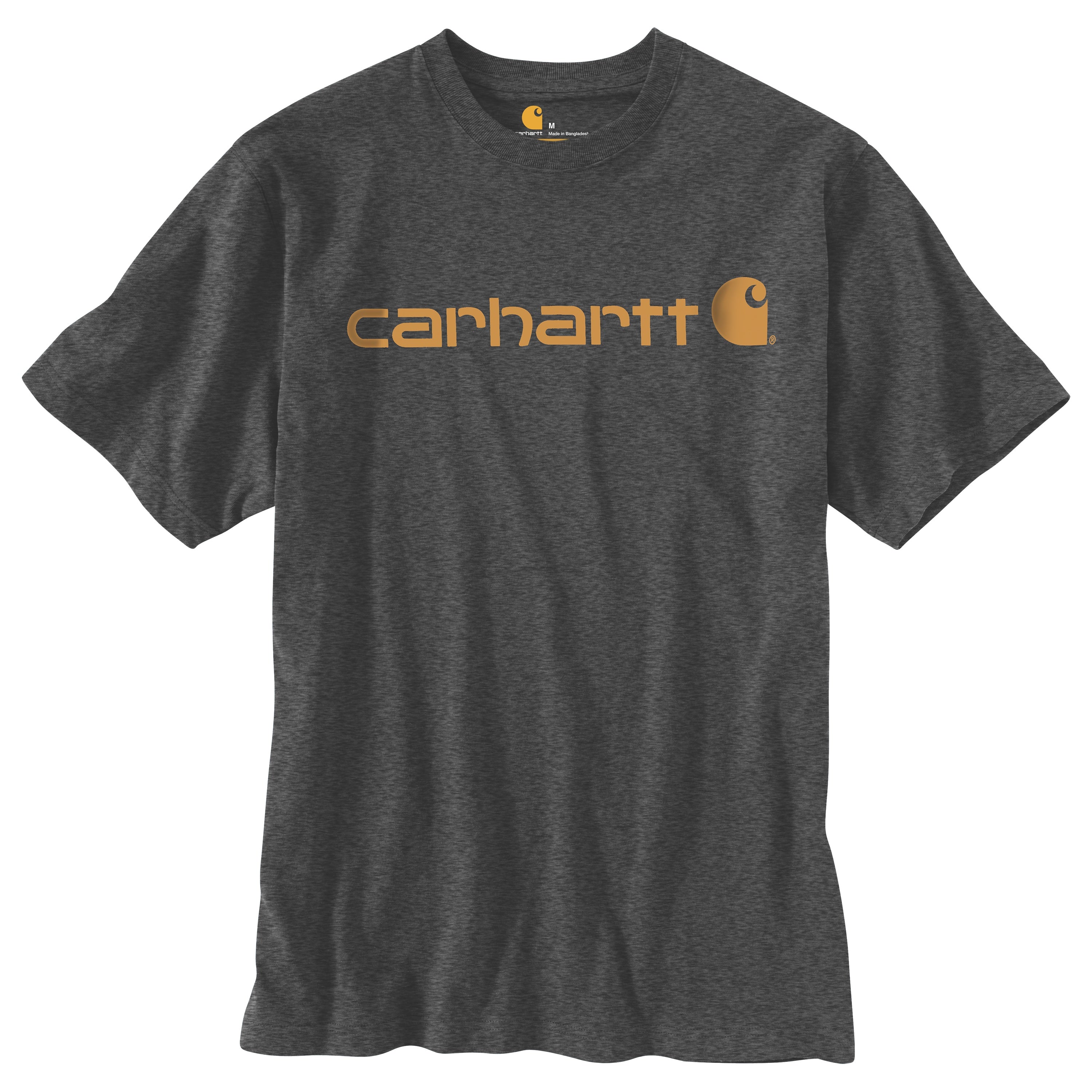 Carhartt Men's Signature Logo Short Sleeve T-Shirt_Carbon Heather