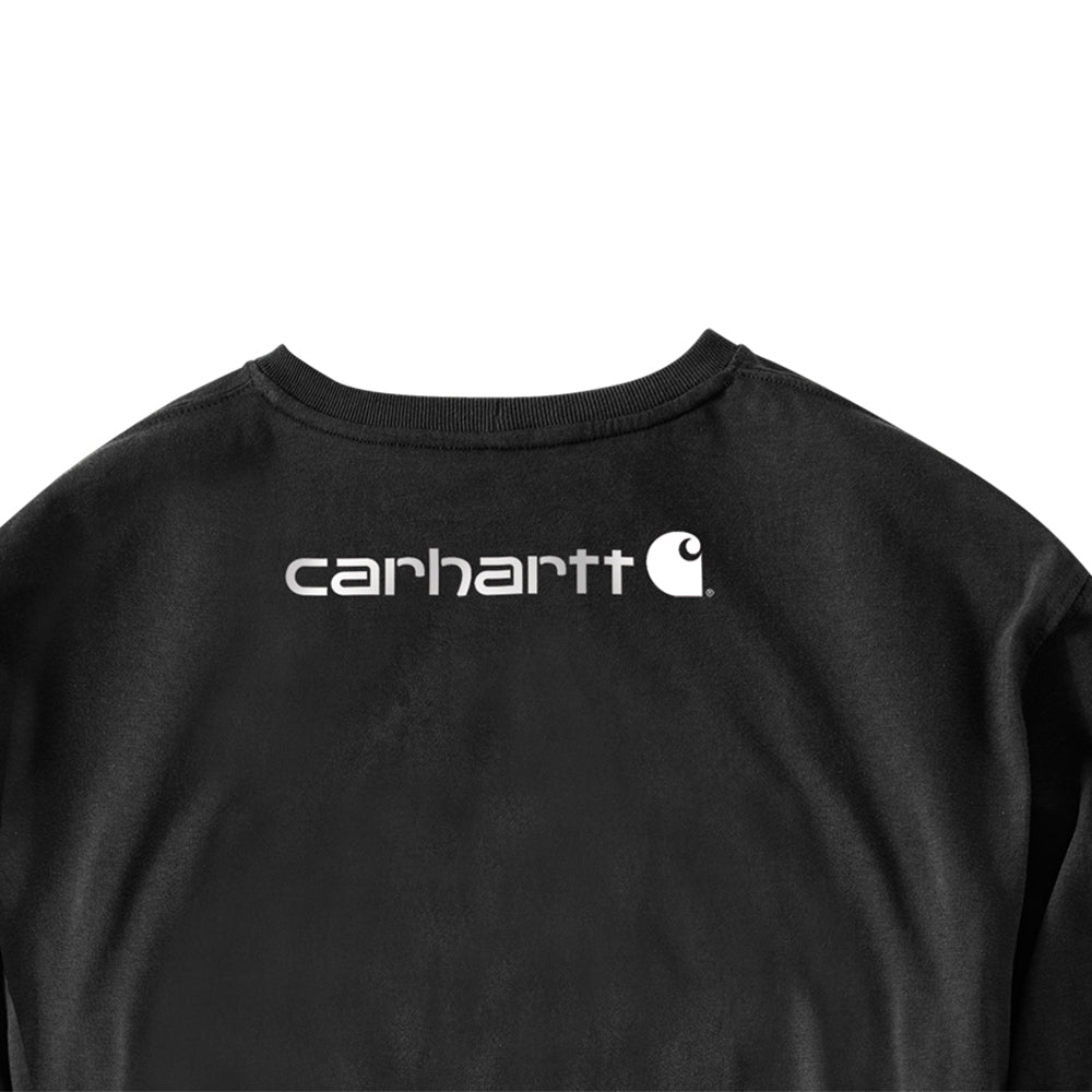 Carhartt Men's Signature Logo Long Sleeve T-Shirt_Black