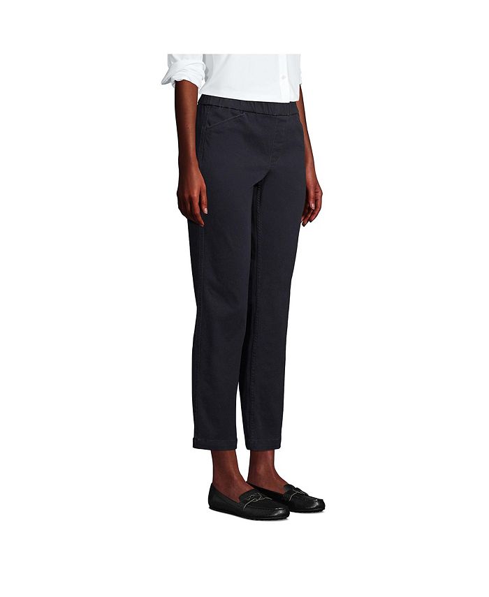 Women's Petite Mid Rise Pull On Knockabout Chino Crop Pants