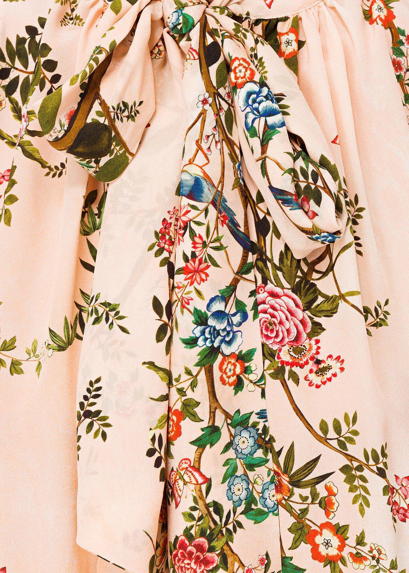 Blusa smanicata cipria floreale