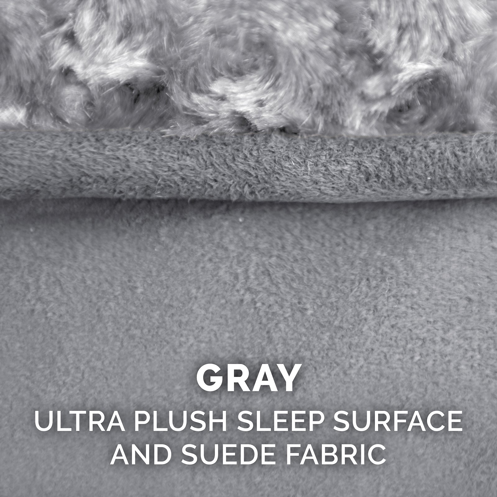 FurHaven Pet Dog Bed | Cooling Gel Memory Foam Orthopedic Ultra Plush Luxe Lounger Pet Bed for Dogs and Cats， Gray， Large