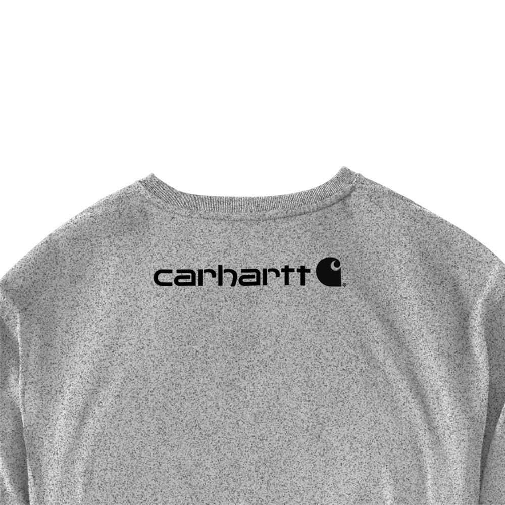 Carhartt Men's Signature Logo Long Sleeve T-Shirt_Heather Grey