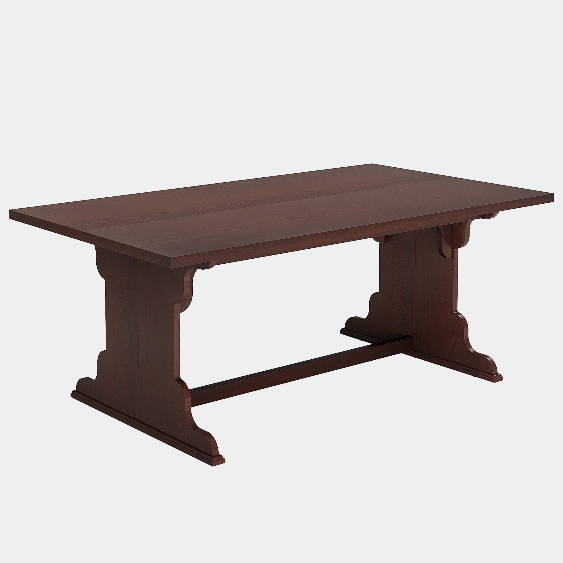 63-Inch Dining Table, Wood Rectangular Kitchen Table for 4-6