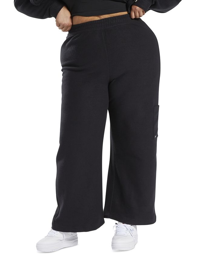 Classics Plus Size Reverse-Fleece Wide-Leg Pants