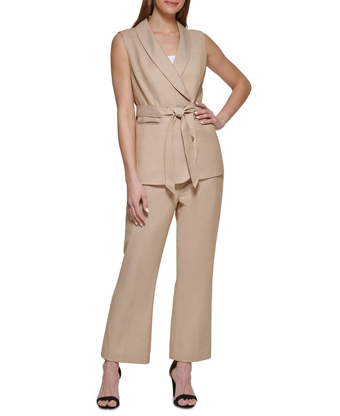 Petite Cropped Wide-Leg Pants