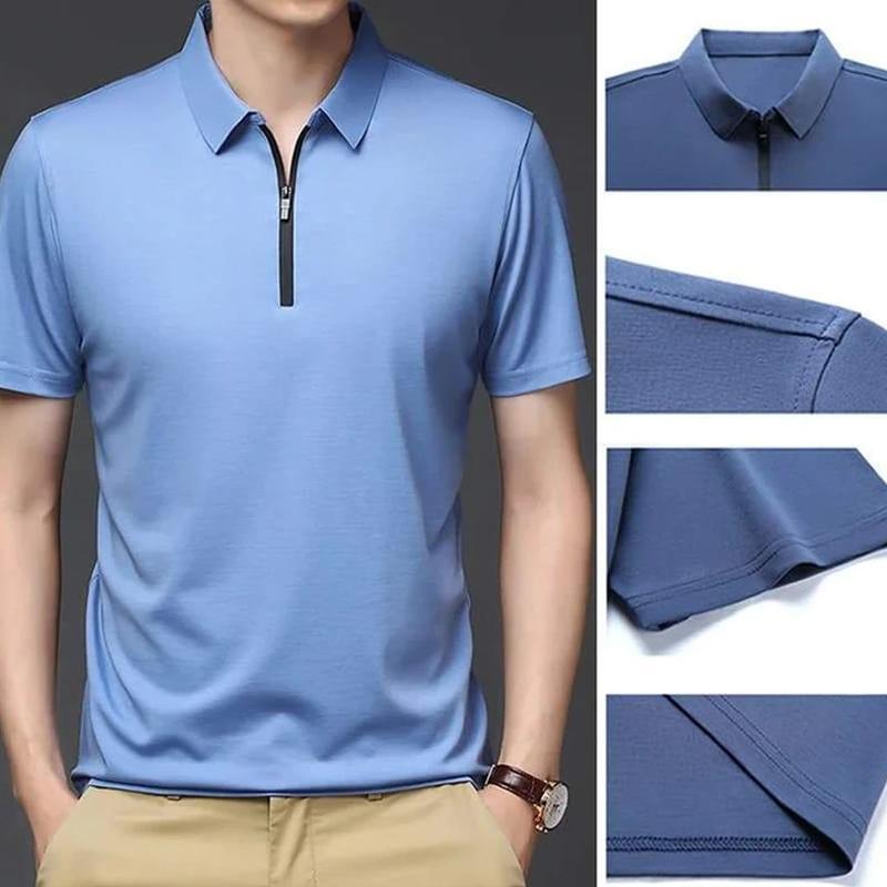 Ice Silk Polo Shirt for Men