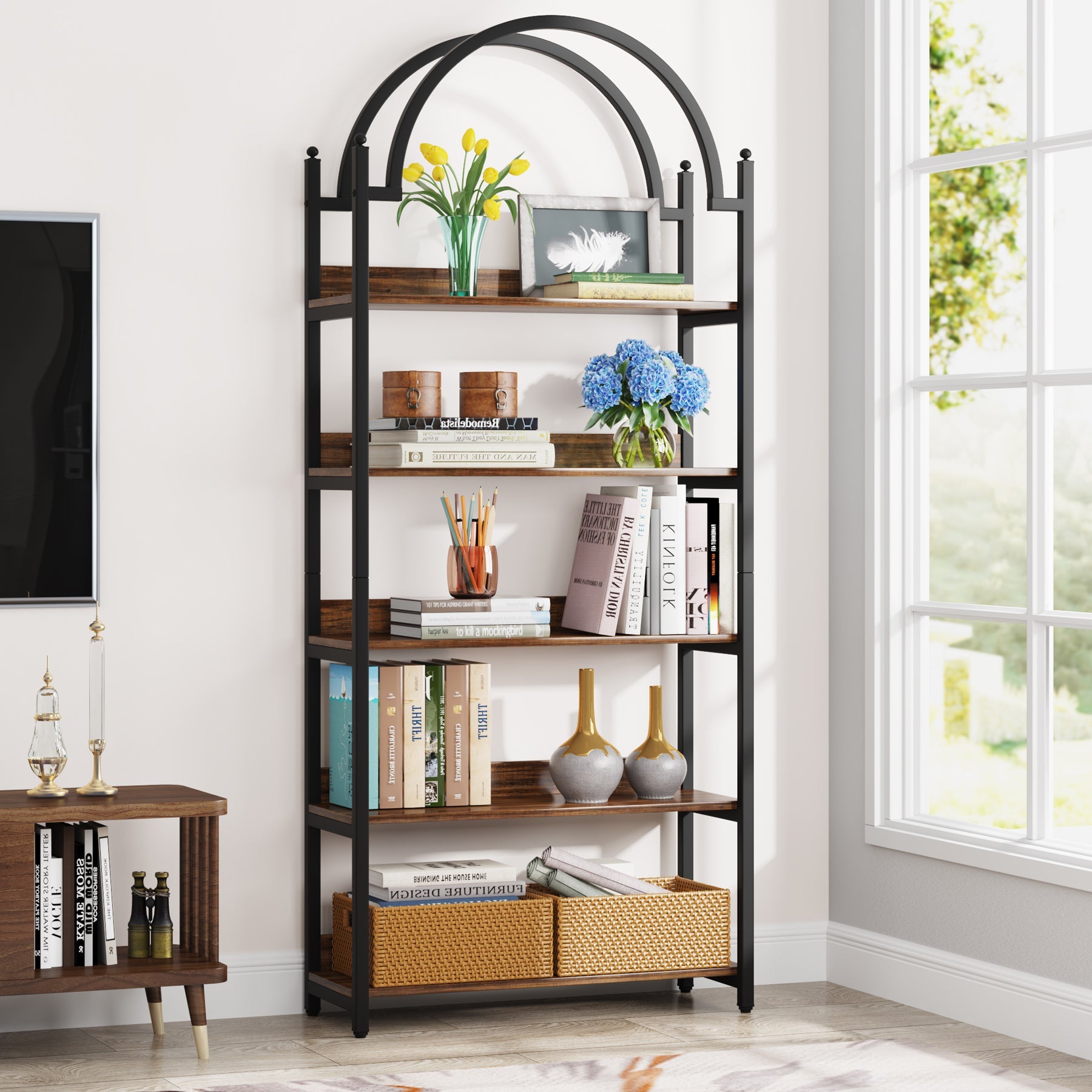 5-Shelf Bookshelf, 72.44