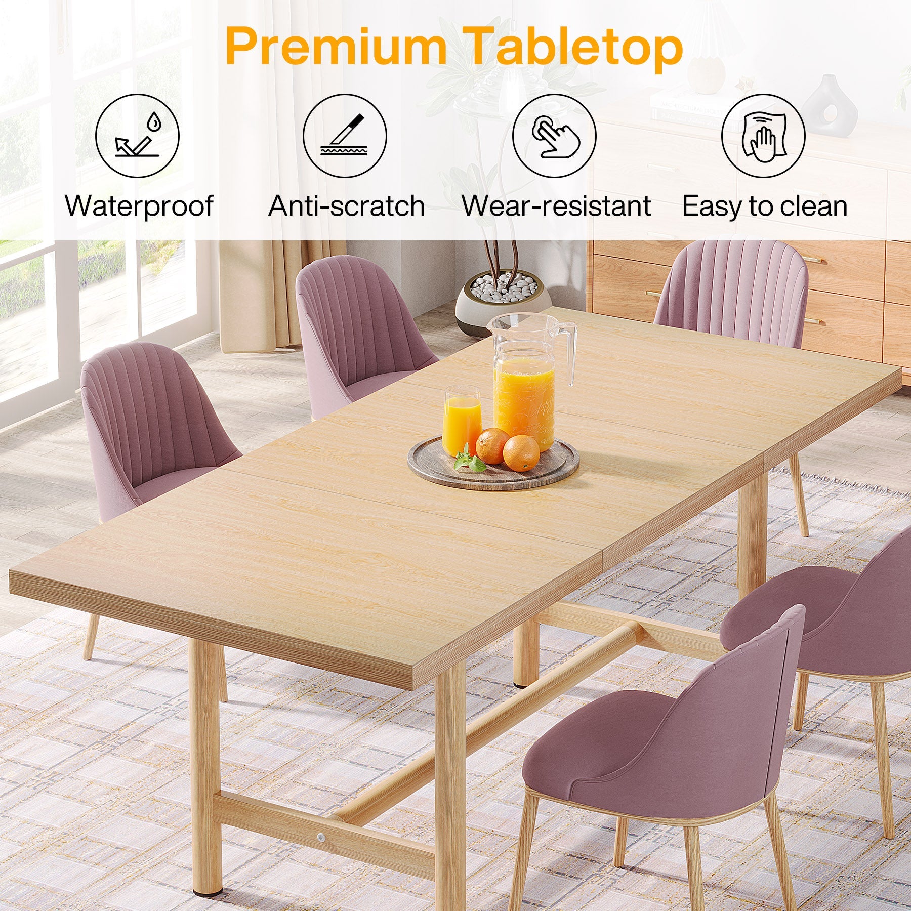 Wood Dining Table, 63