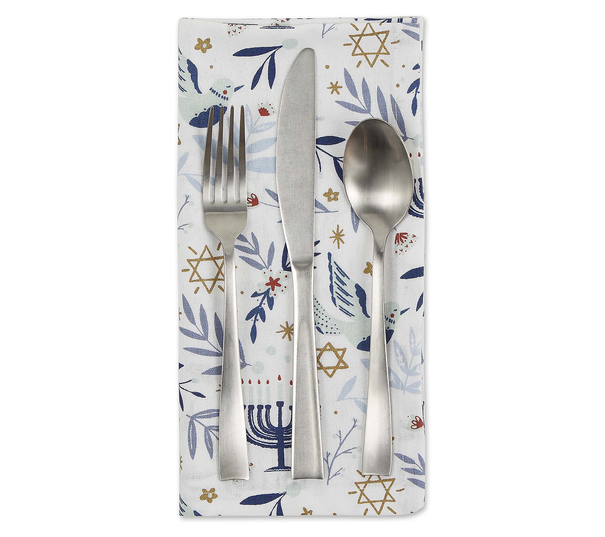 Design Imports Set of 4 Hanukkah Blessings Clot h Napkins