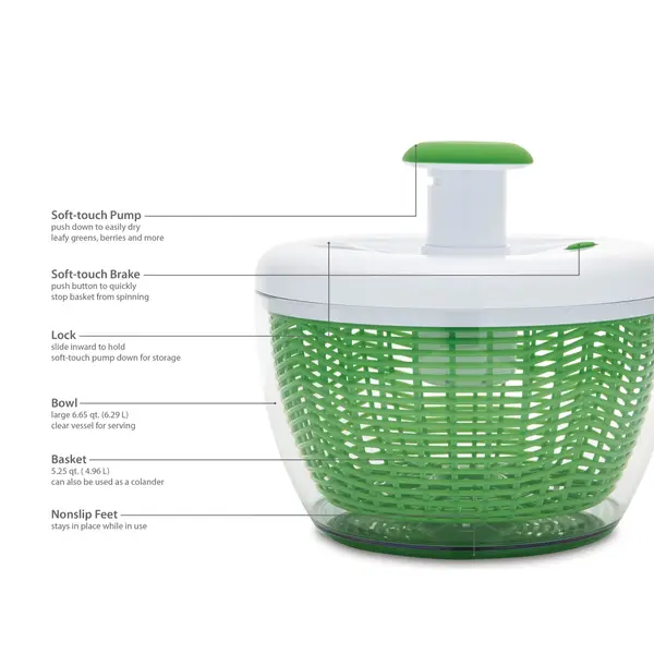 Farberware Salad Spinner with Bowl, Colander and Draining System 526