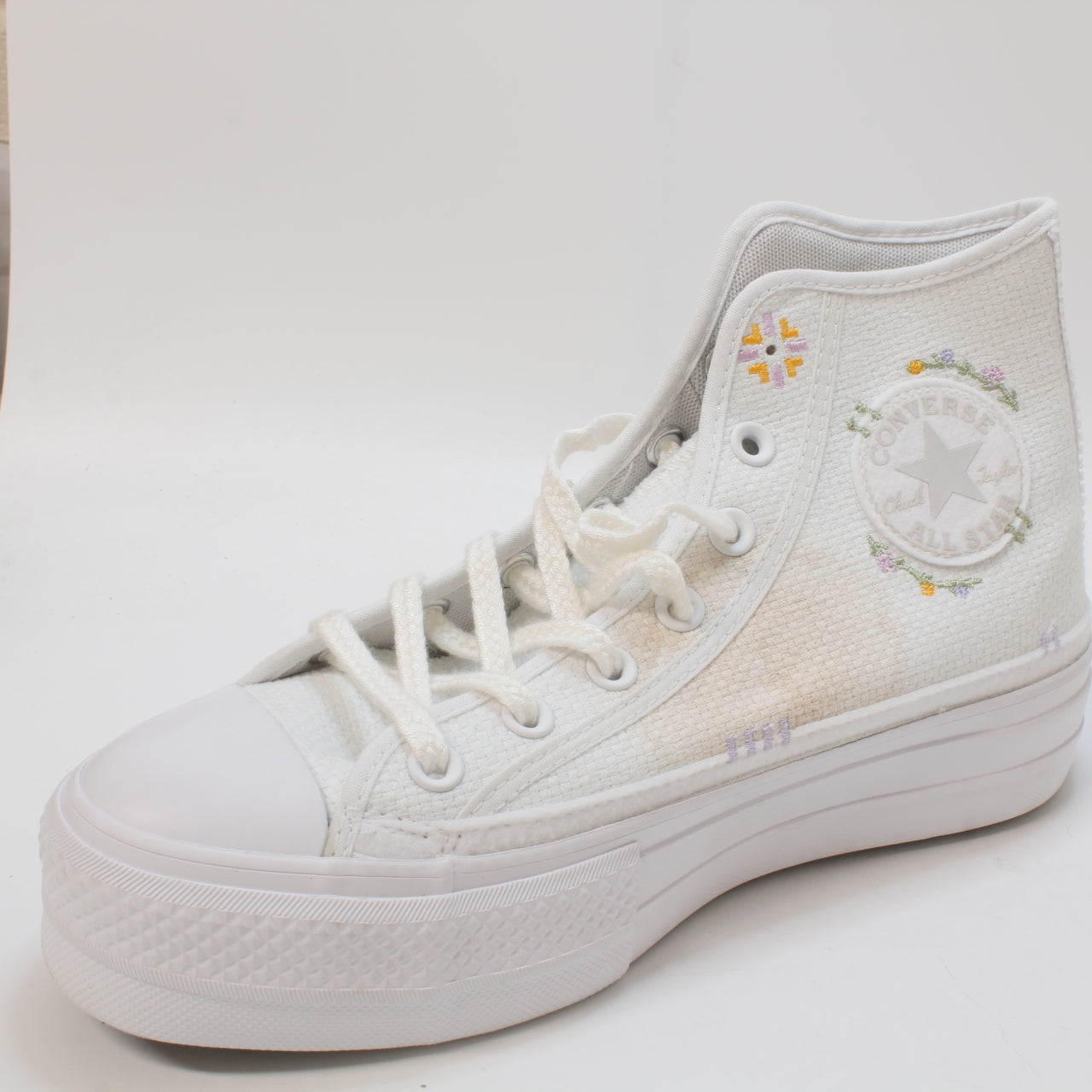 Womens Converse All Star Lift Hi White Moonstone Violet Mouse Uk Size 6