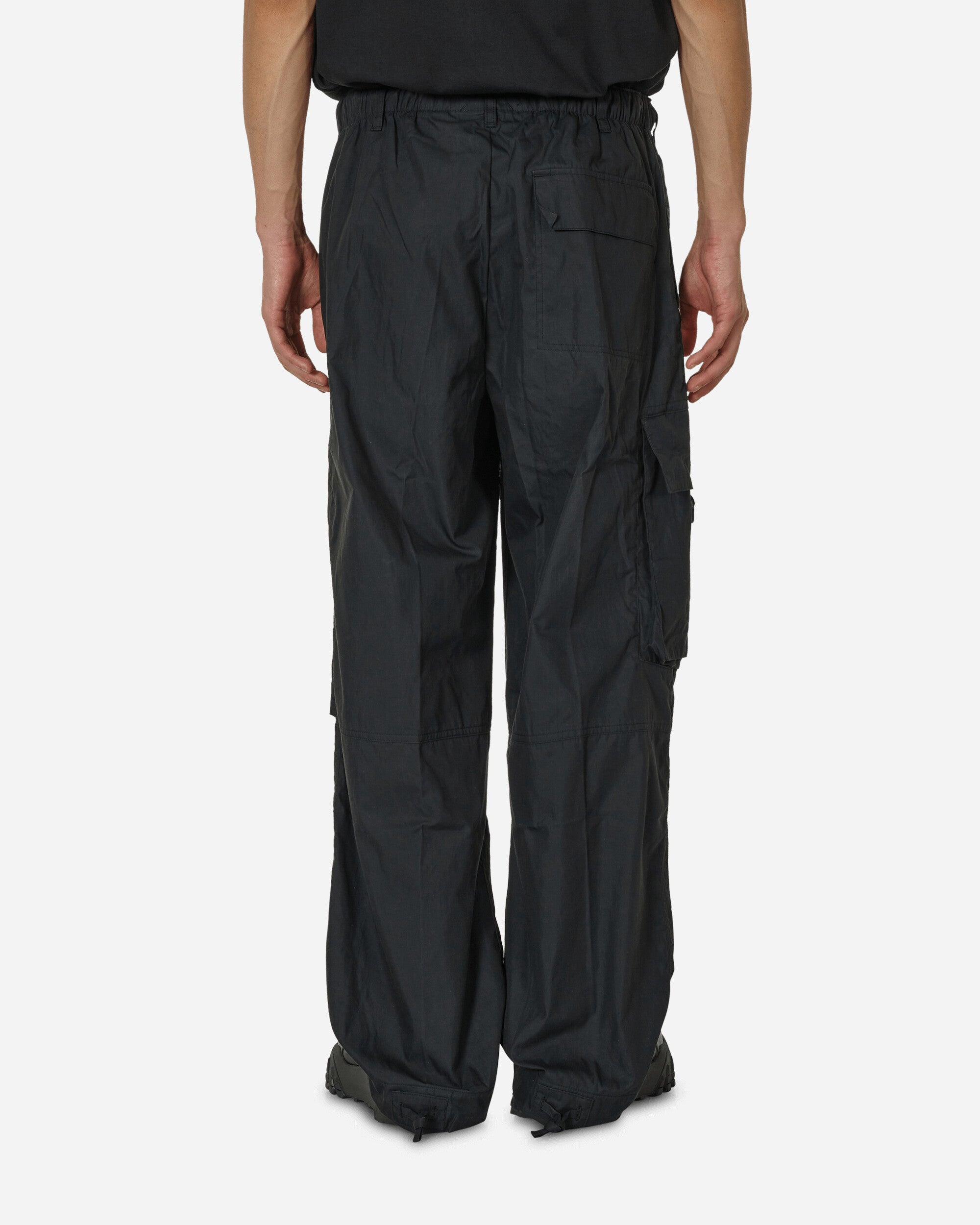 Waxed Canvas Cargo Pants Black