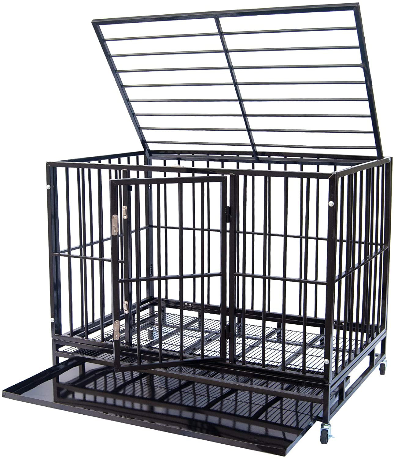 Polar Aurora Pet Dog Cage Heavy Duty Strong Metal Crate Dog