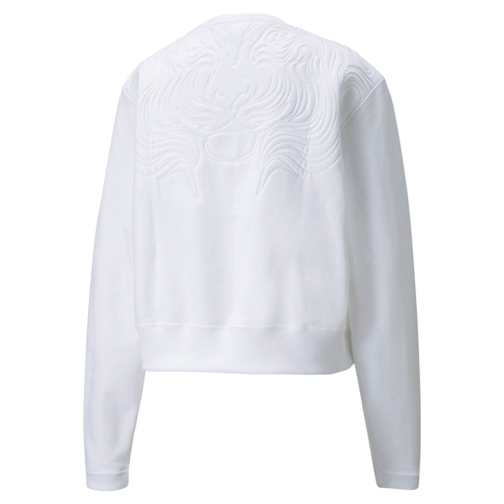 Snow Tiger Crew Neck Long Sleeve Sweater