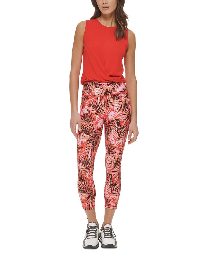 Women's Printed High-Waist Side-Pocket Cropped Leggings