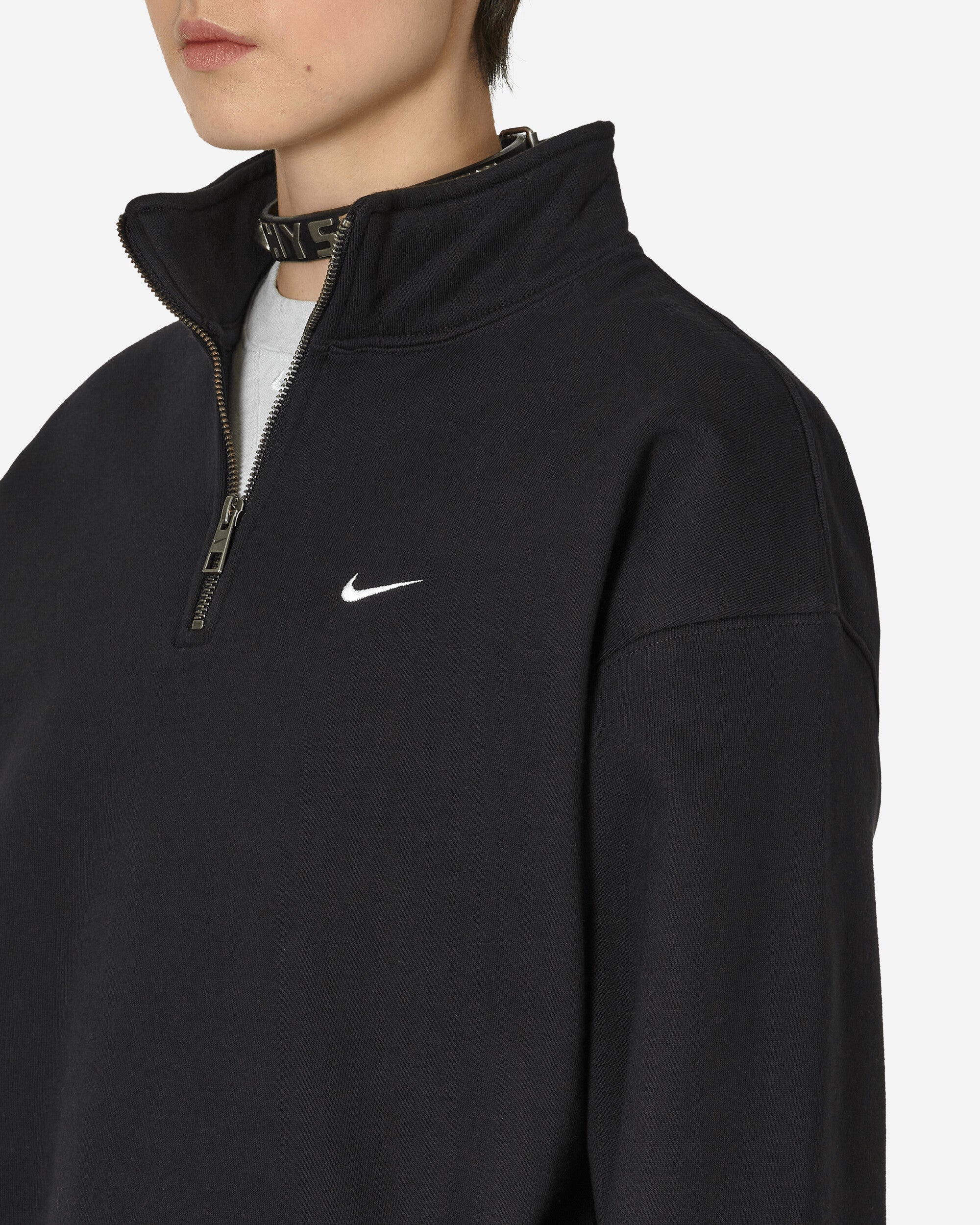 Solo Swoosh 1/4 Zip Sweatshirt Black