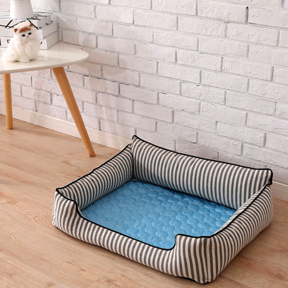 Willstar Dog Cooling Mat Summer Cooling Mat Pet Rugs Bed Washable Breathable Blanket Rug Pad for Dog Cat Cat Seat Cushion Ice Silk Dog Cooling Bed(XL:100 x 70cm)