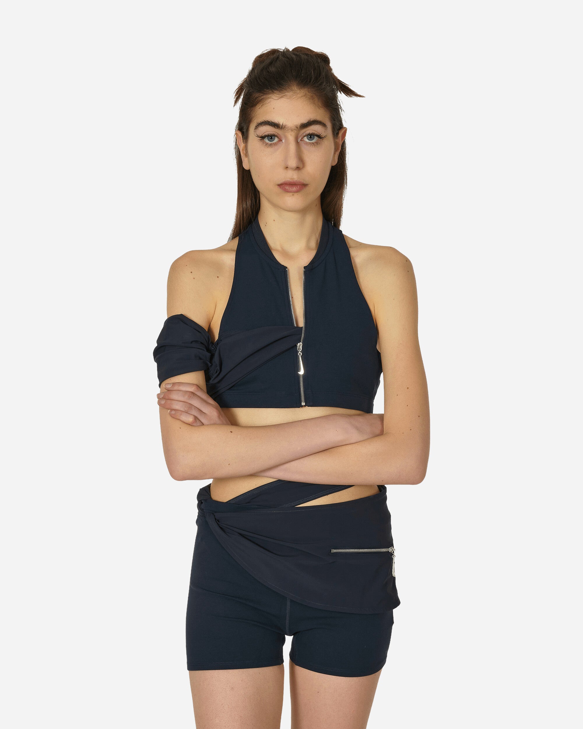 JACQUEMUS Halter Top Dark Obsidian