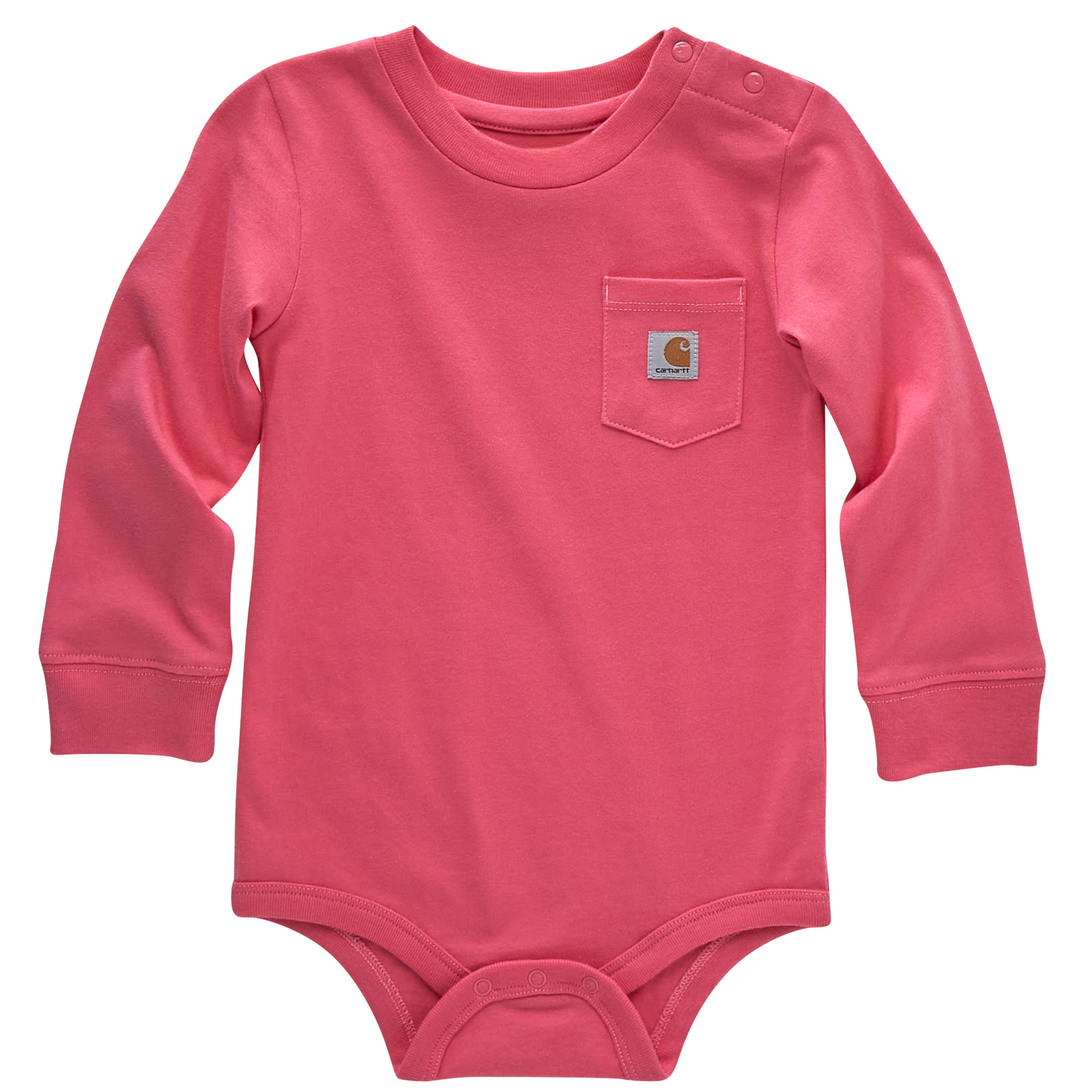 Carhartt Infant Long Sleeve Logo Chest Pocket Bodysuit