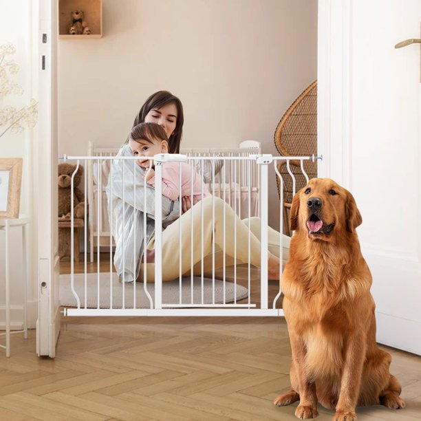 4.7inch Extensions for Extra Wide and Tall Baby Gate with Auto-Close and Hold-Open Features， Easy Walk Thru Indoor Safety Gate Extension Kit， Pet Gates Extension，Dog Gates Extension