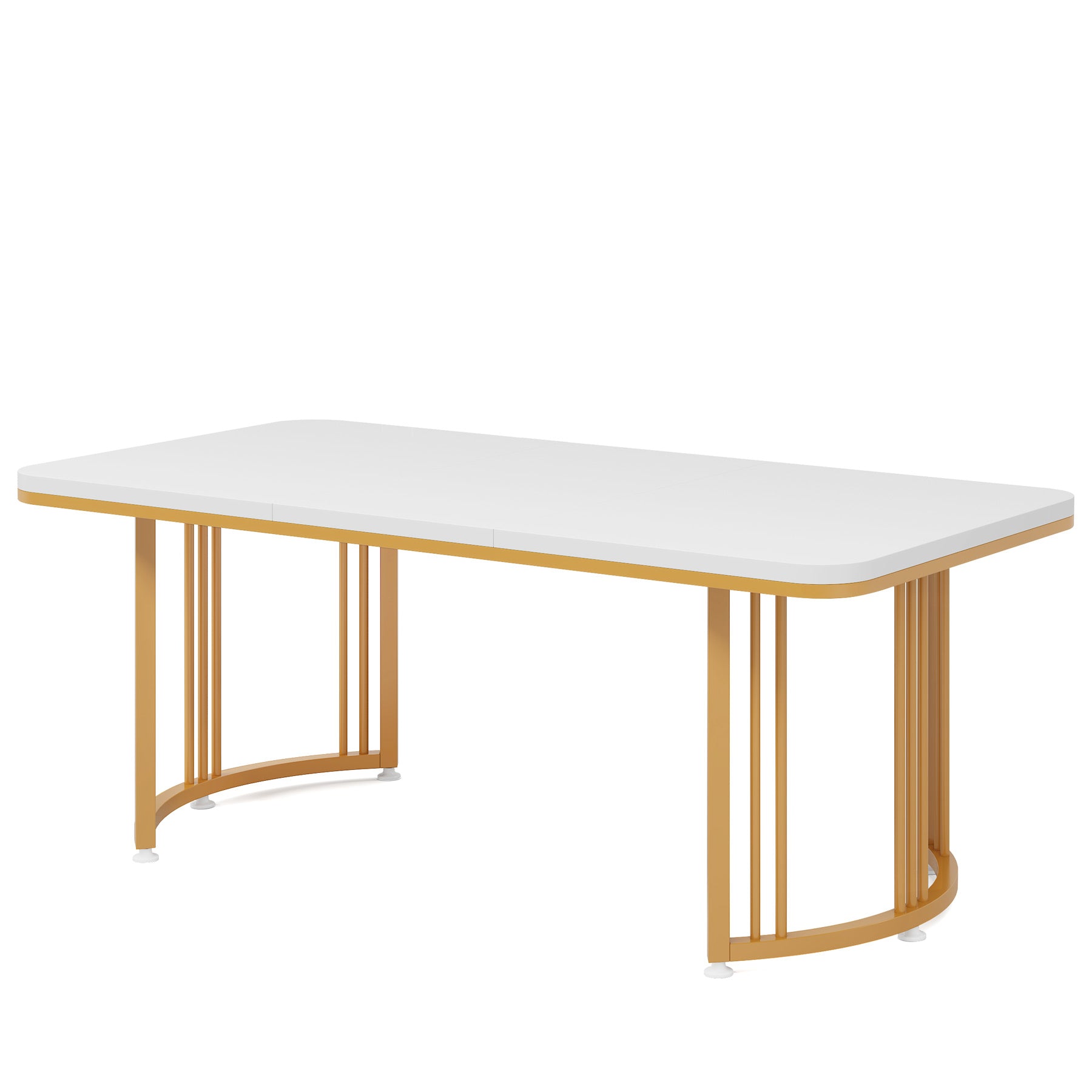 Modern Dining Table, 63-Inch Rectangular Kitchen Table for 4-6 People