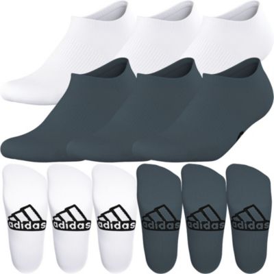 adidas Men's Superlite Classic 6-Pack No Show Socks