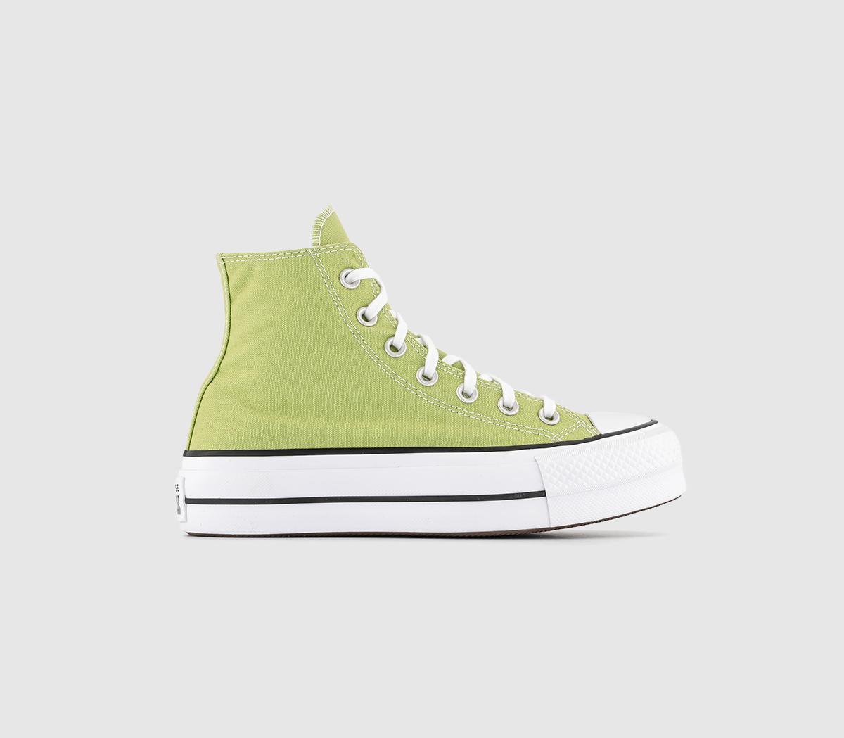 Womens Converse All Star Lift Hi Vitality Green White Black