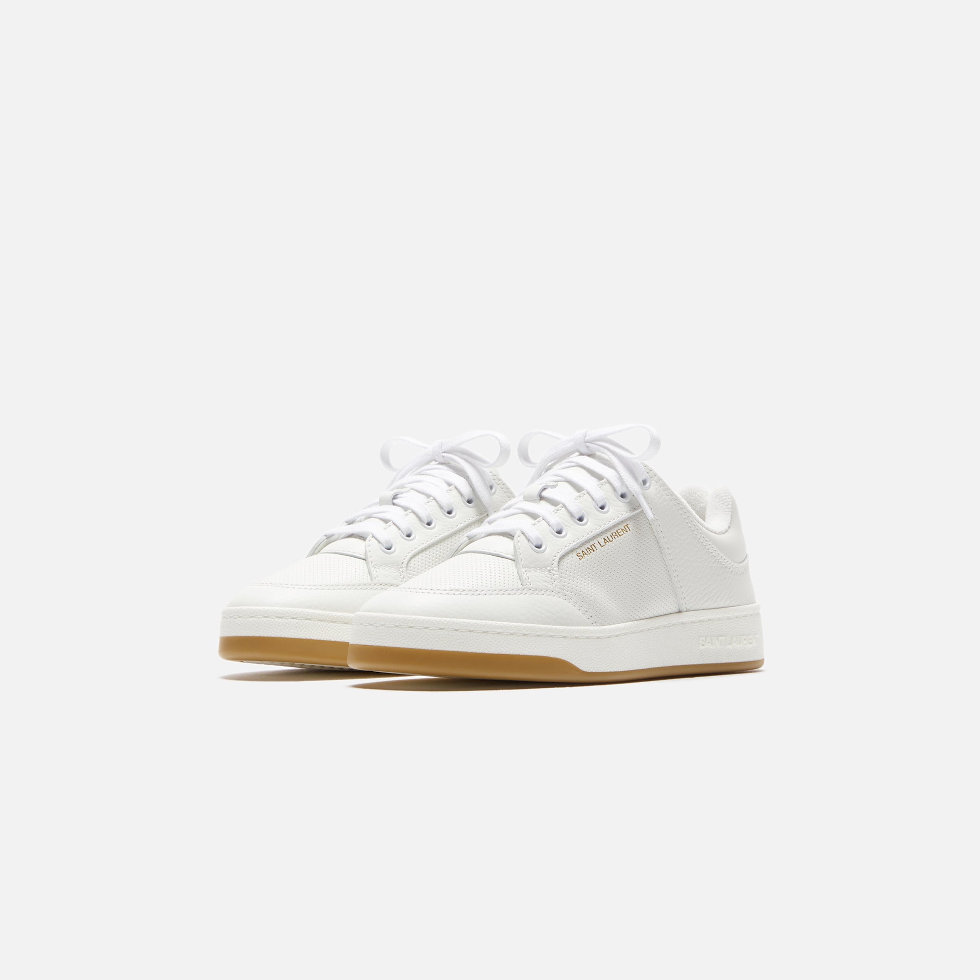 Saint Laurent SL61 Low Top Sneaker - Cuir Meridian Lisse / Blanc Opt