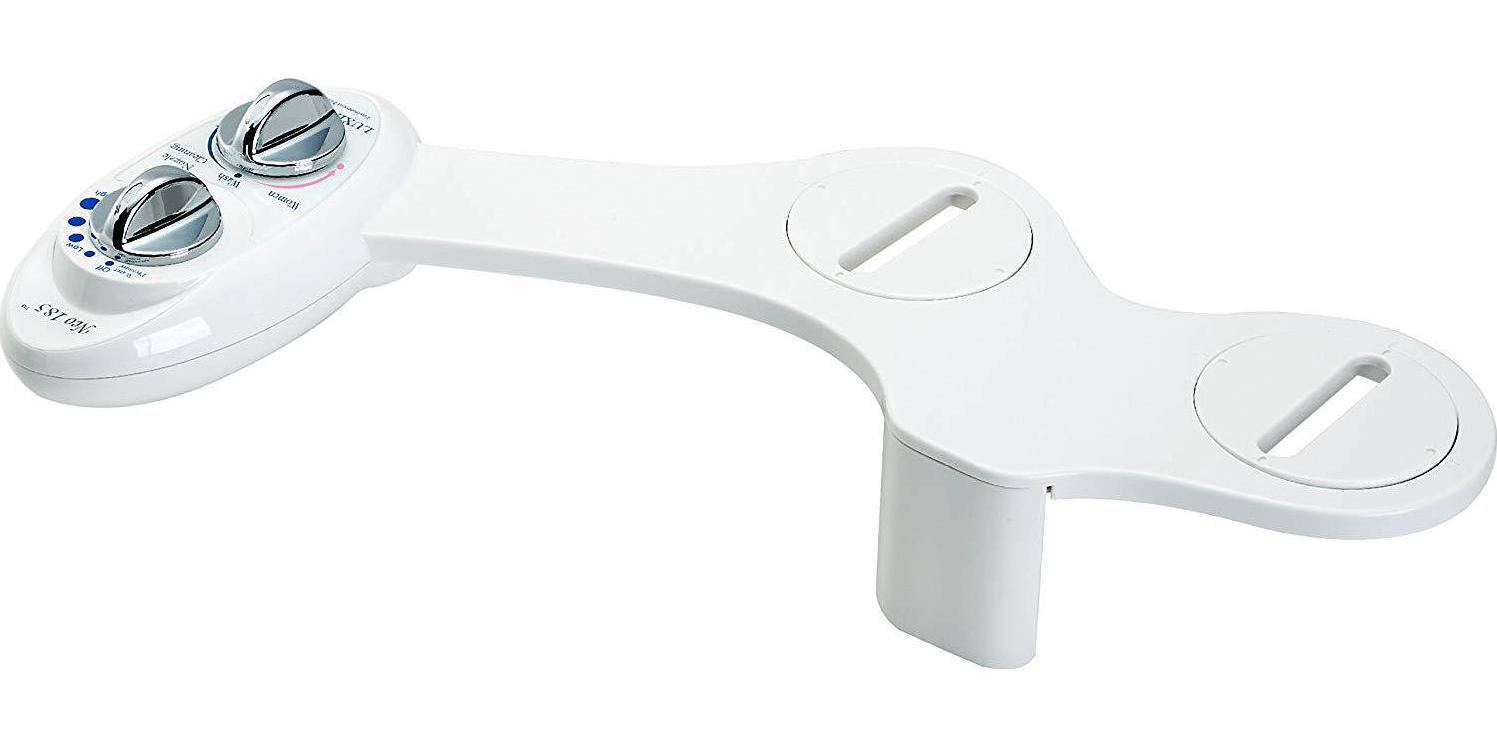 LUXE Bidet Neo 185 Elite Luxury Fresh Water Dual-Nozzle Self-Cleaning Non-Electric Bidet Attachment， White