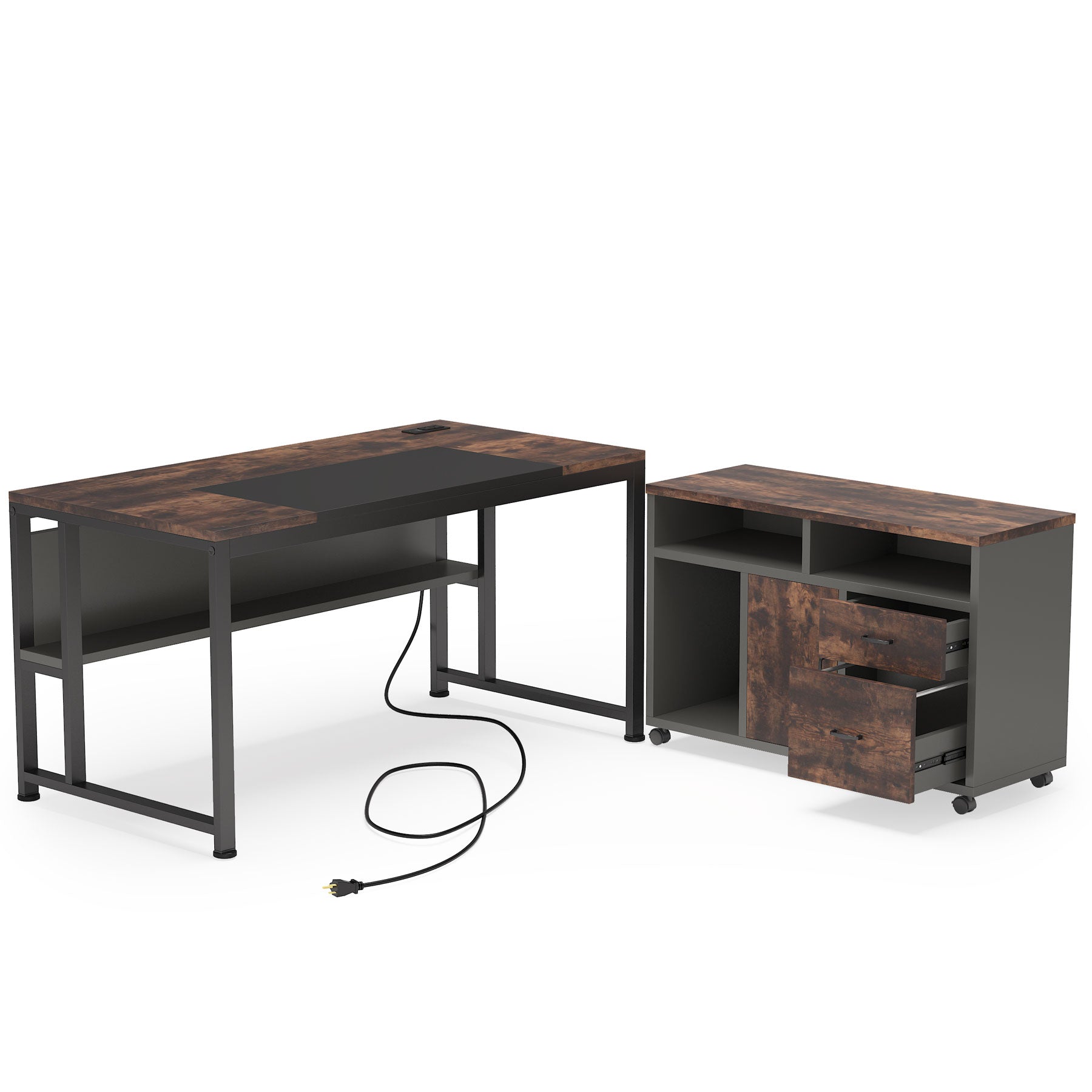 Rusitc L-Shaped Desk, 55