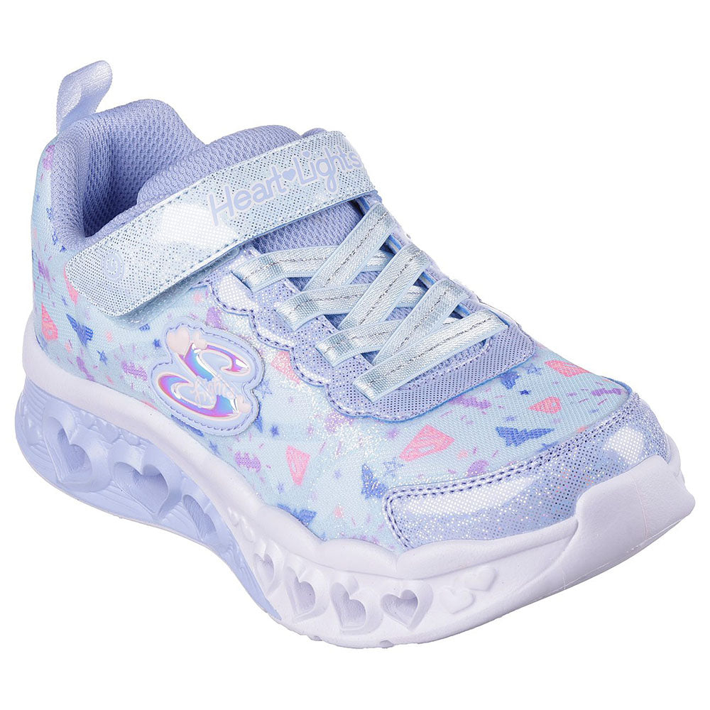 Skechers Girls DC Collection Flutter Heart Lights Shoes - 319509L-BLMT