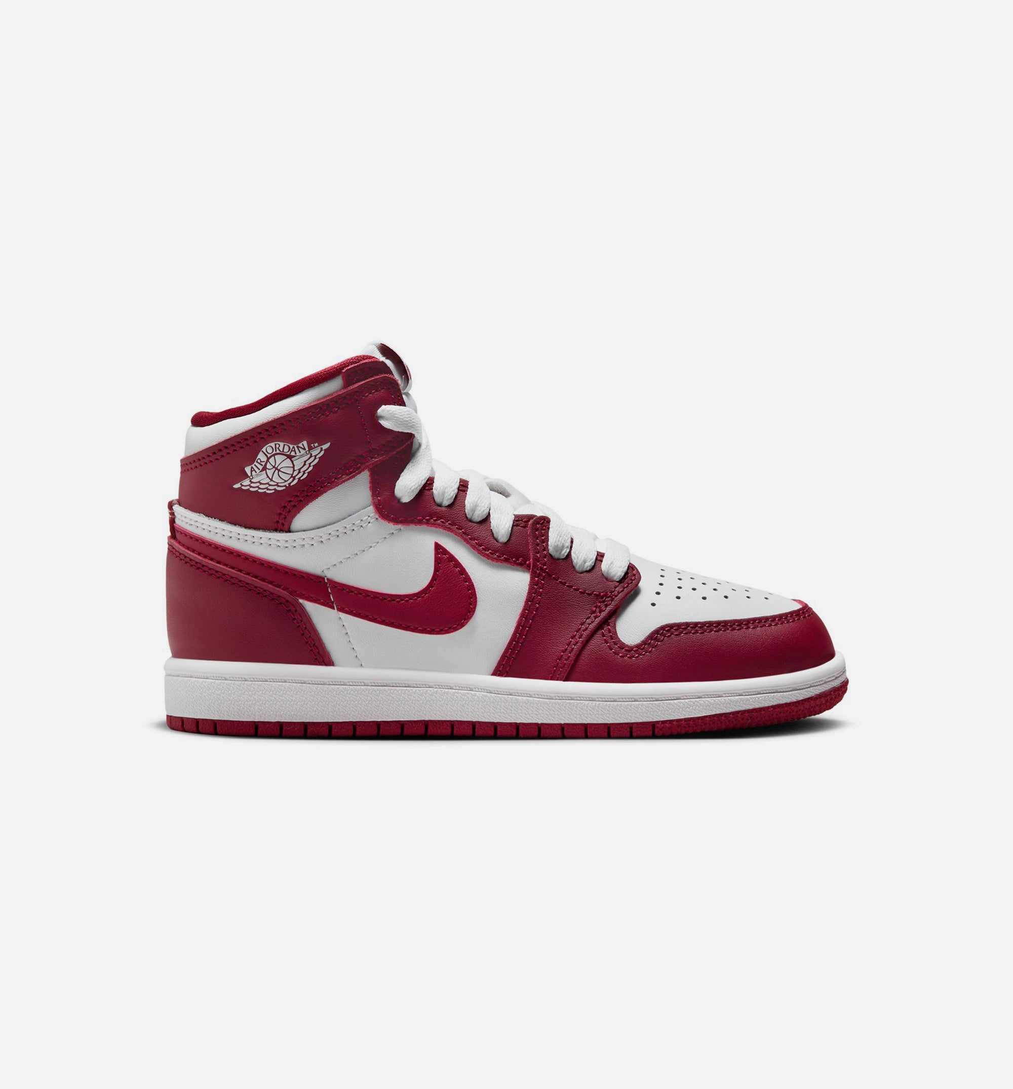 Air Jordan 1 Retro High OG Artisanal Red Preschool Lifestyle Shoe - White/Team Red