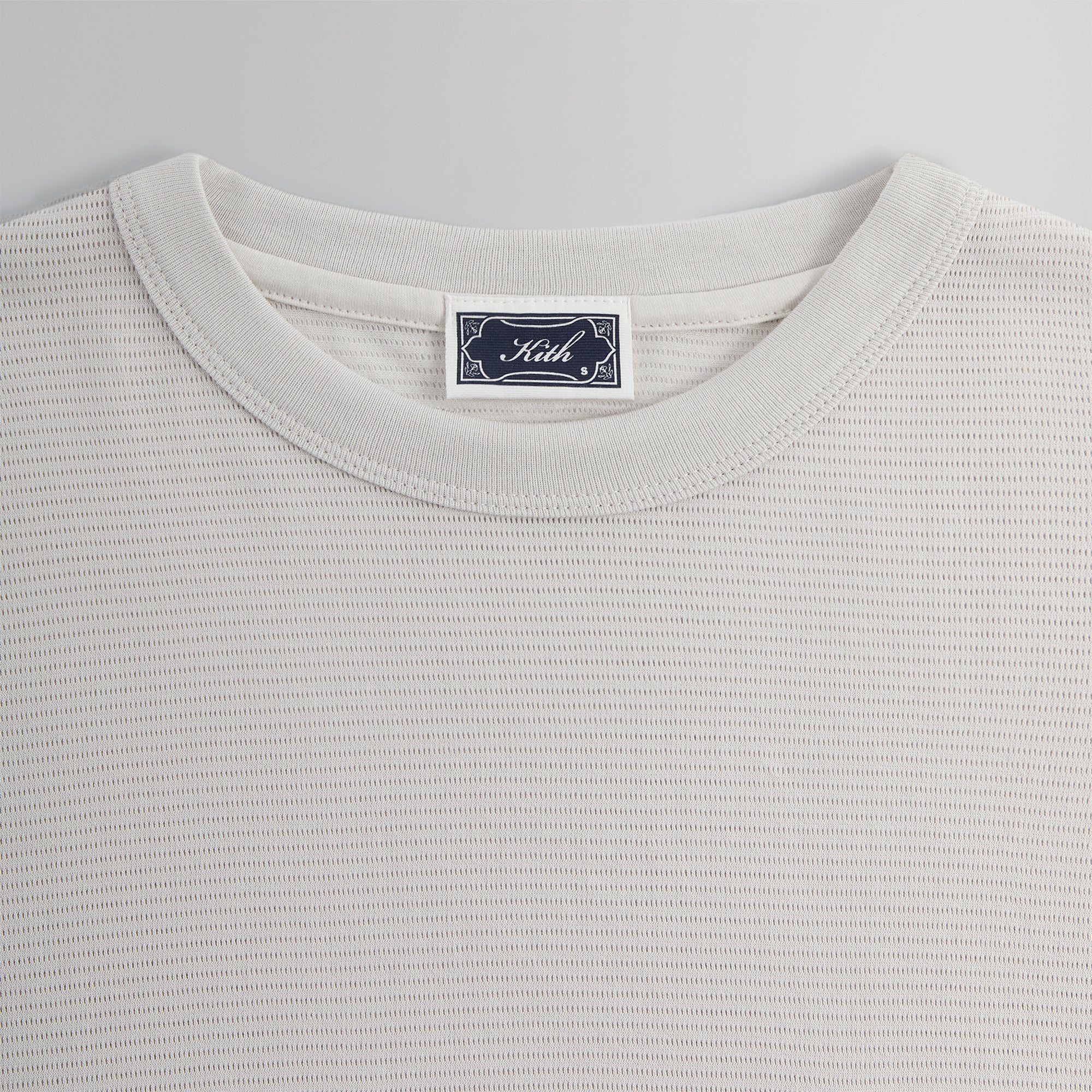 Kith Pointelle Mesh Leonard Pocket Tee - Concrete