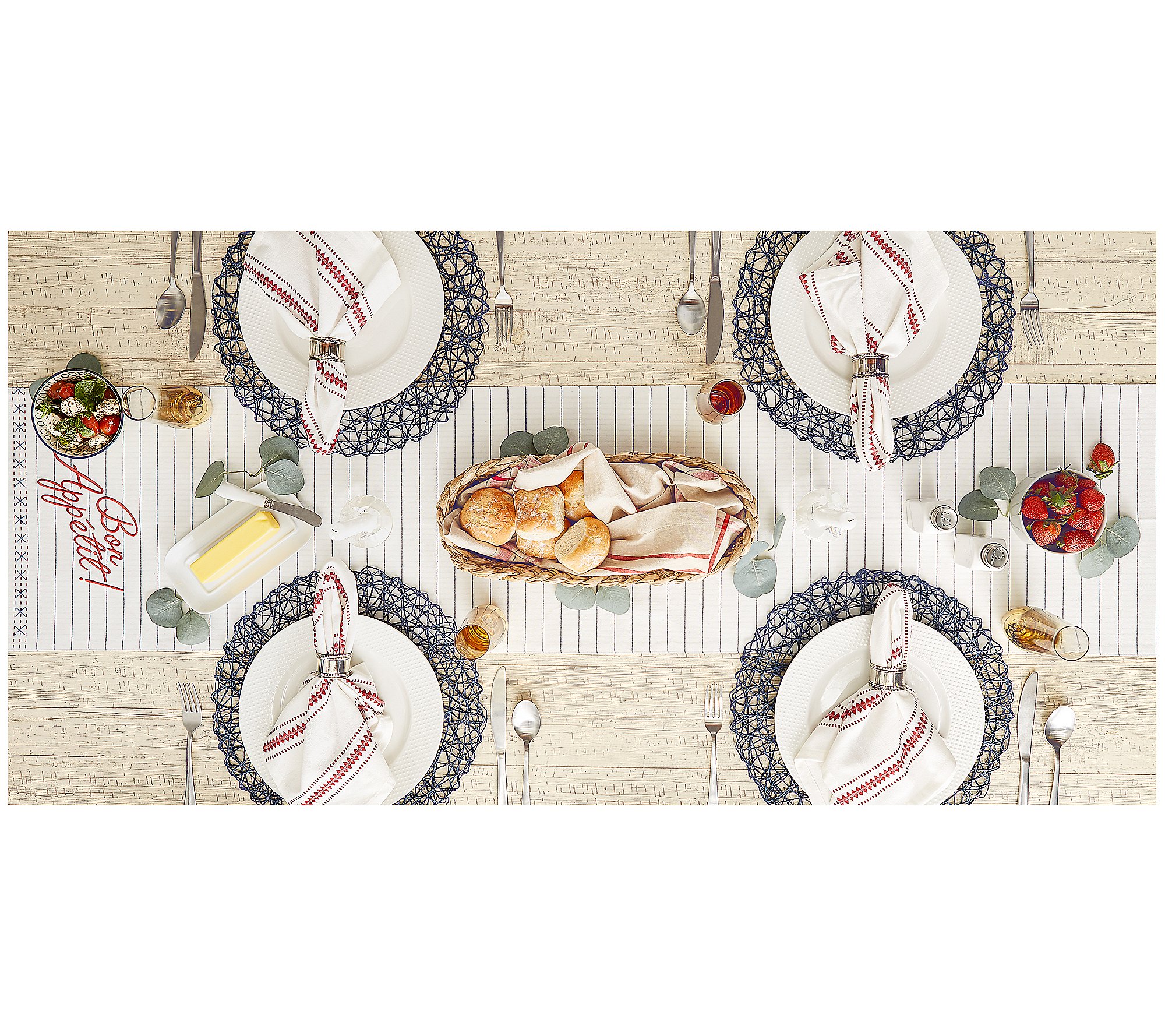 Design Imports Bon Appetit Embellished Table Runner 14
