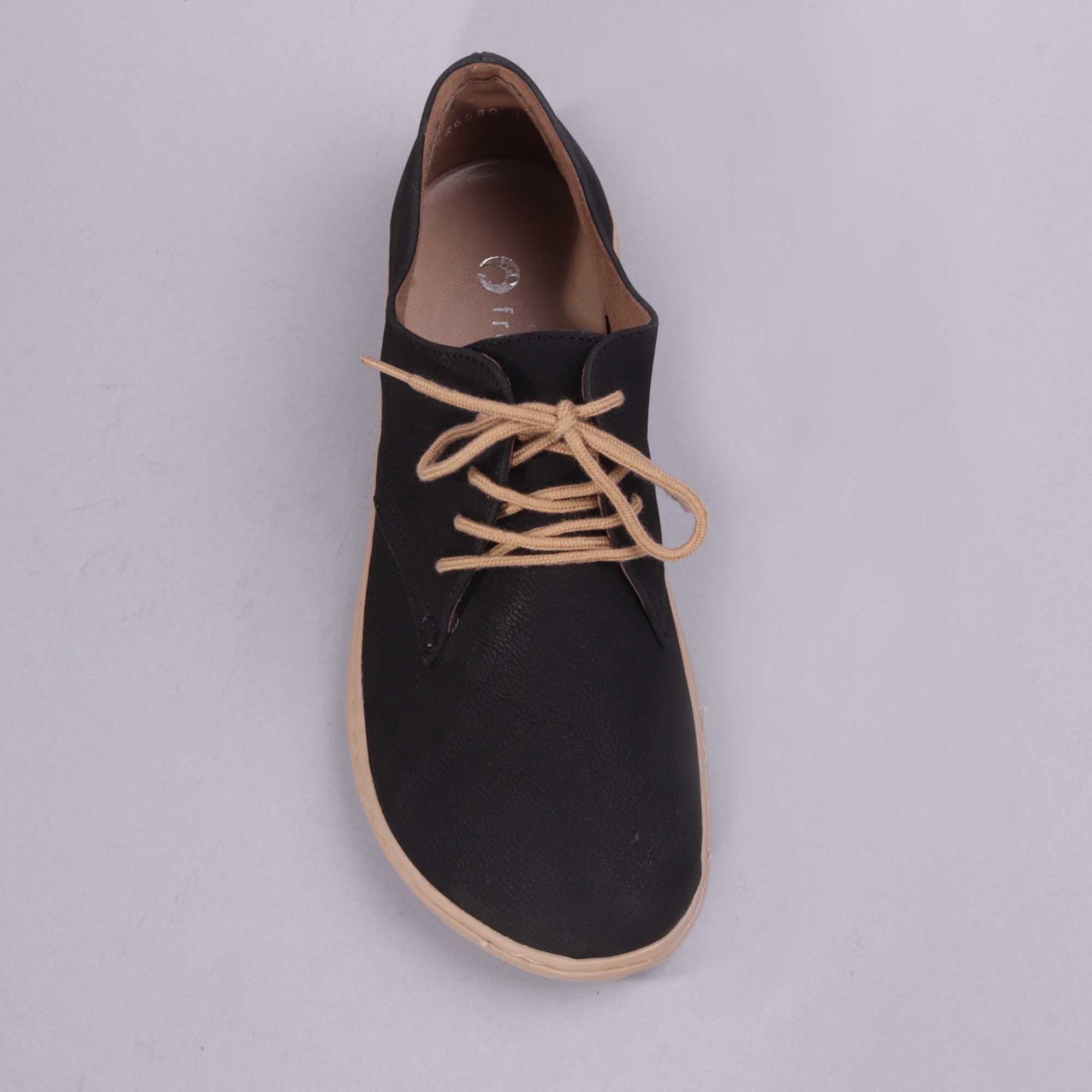 Men's Lace-up Shoe with Removable Footbed in Black - 12403