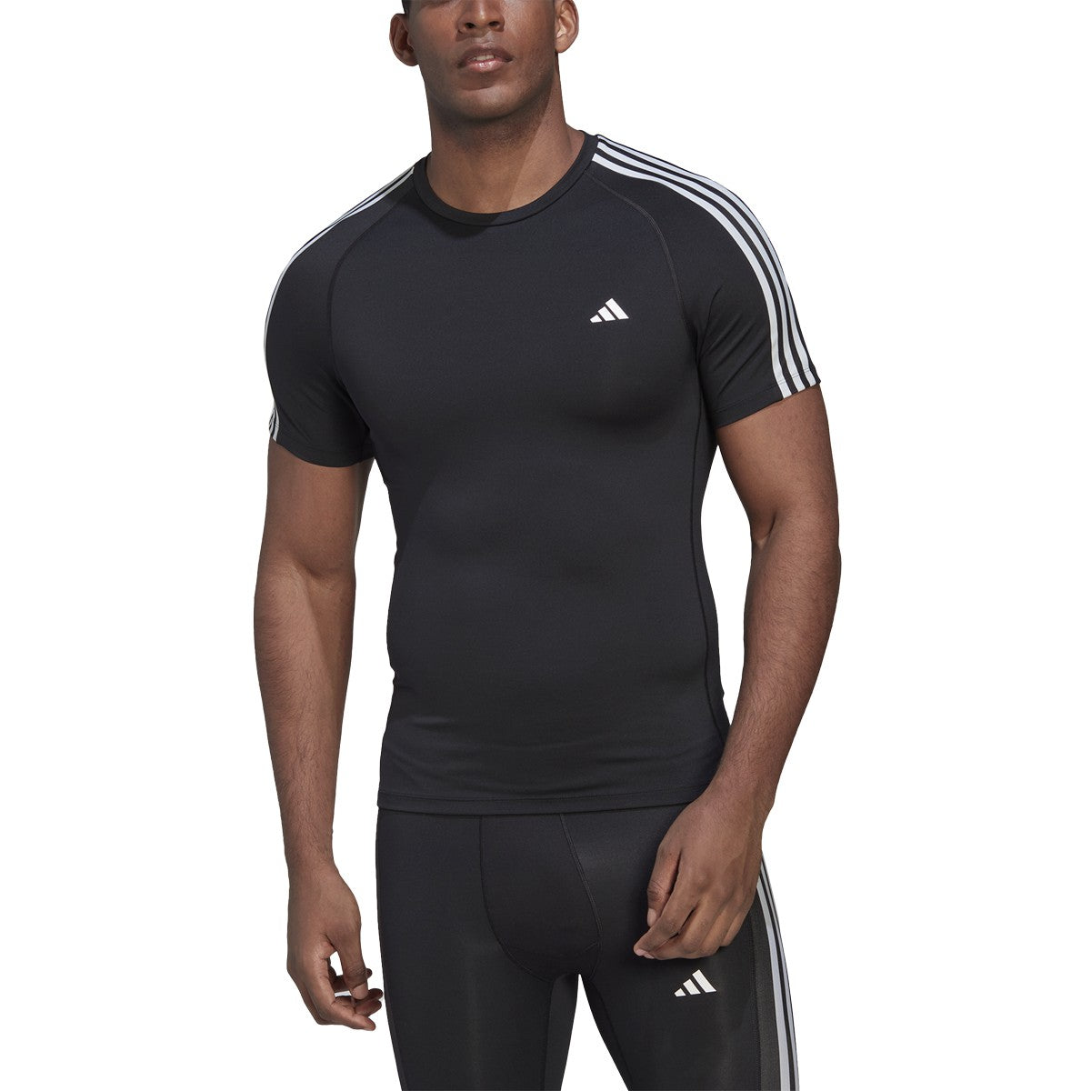 adidas Men's Techfit 3-Stripes Training Tee