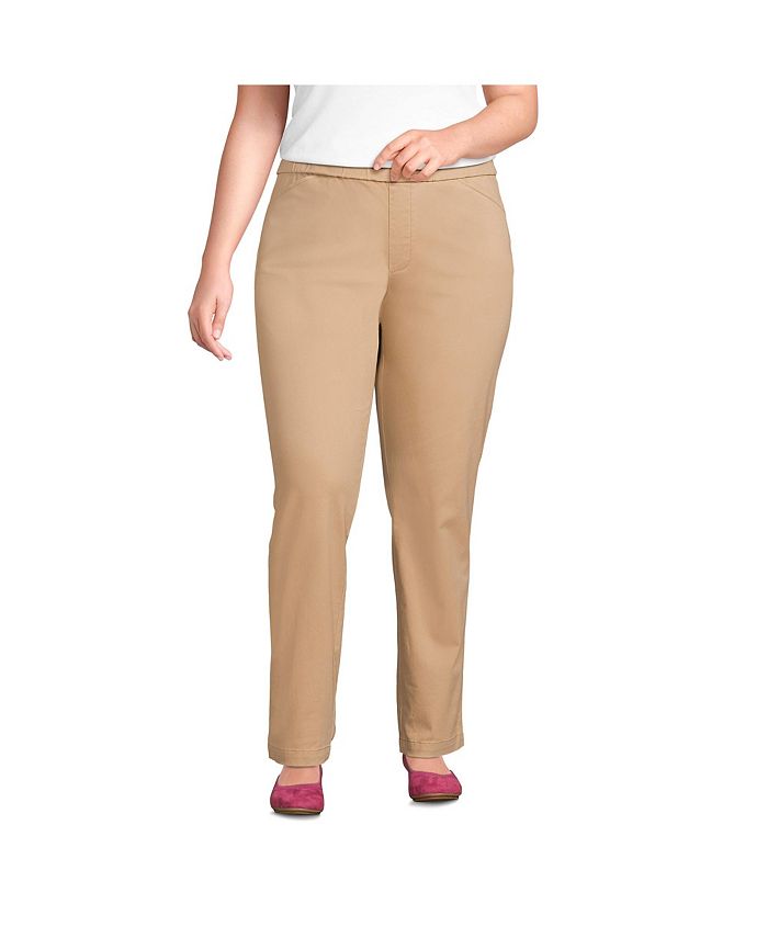 Women's Plus Size Mid Rise Pull On Knockabout Chino Pants