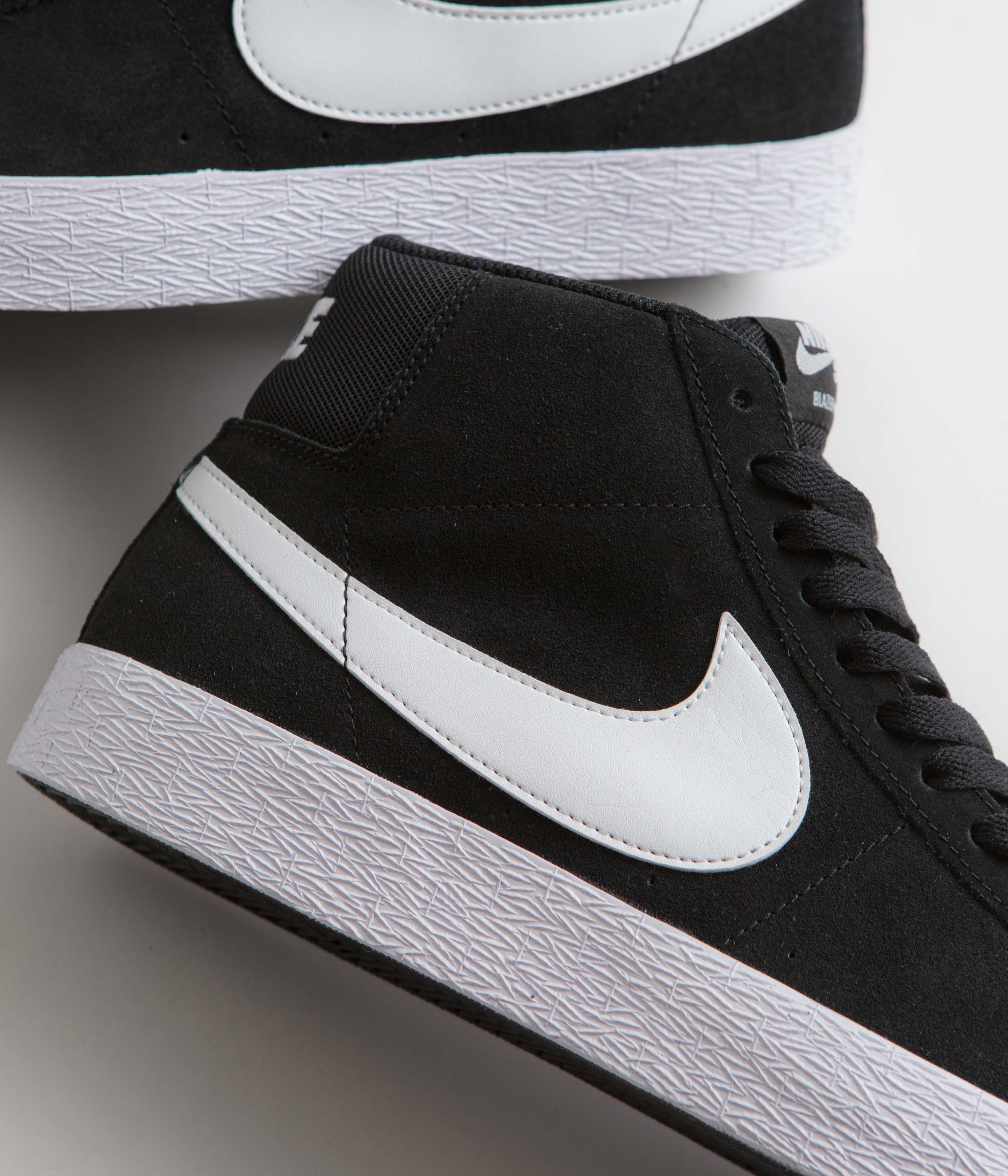 Nike SB Blazer Mid Shoes - Black / White - White - White