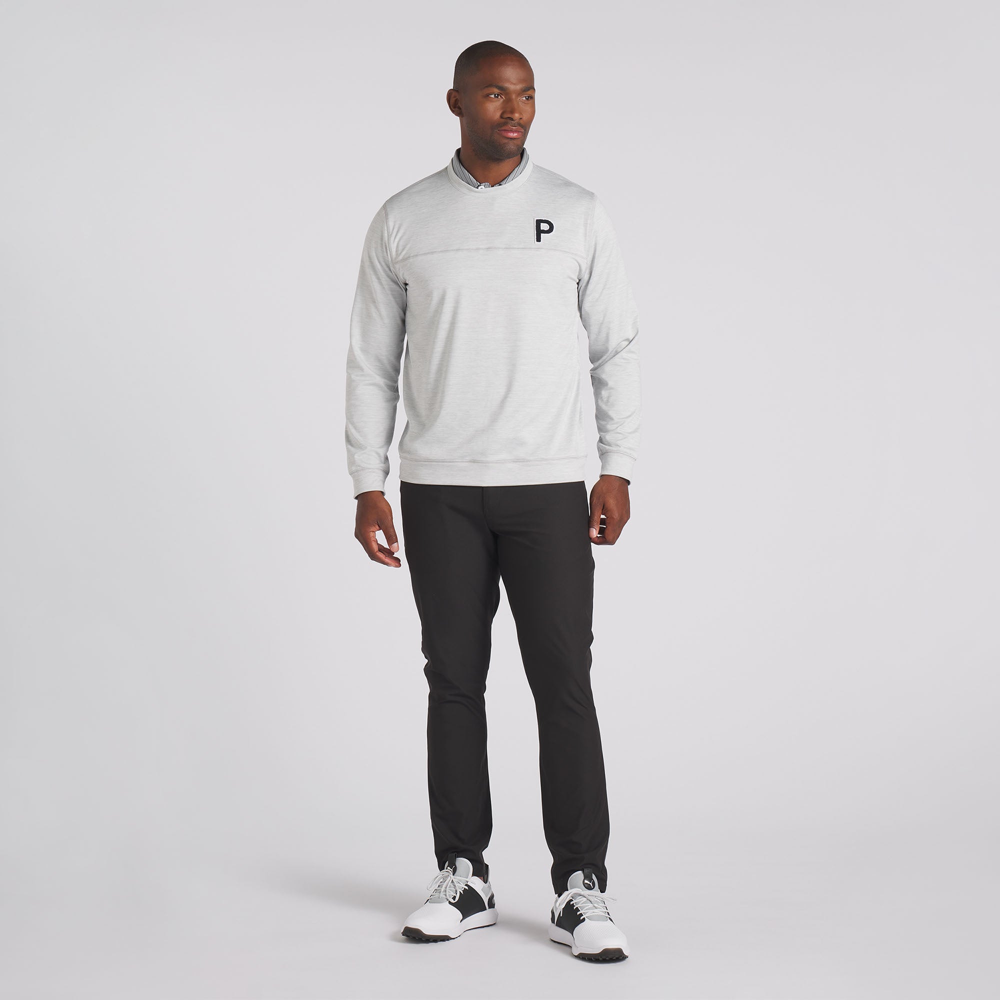 CLOUDSPUN Patch Crewneck Golf Sweater