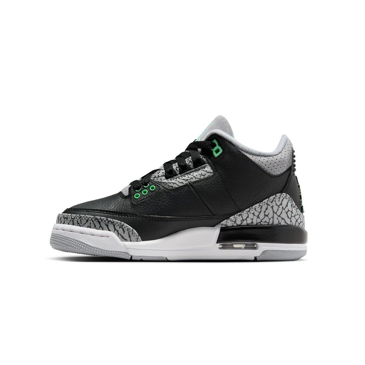 Kids Air Jordan 3 Retro 'Green Glow'