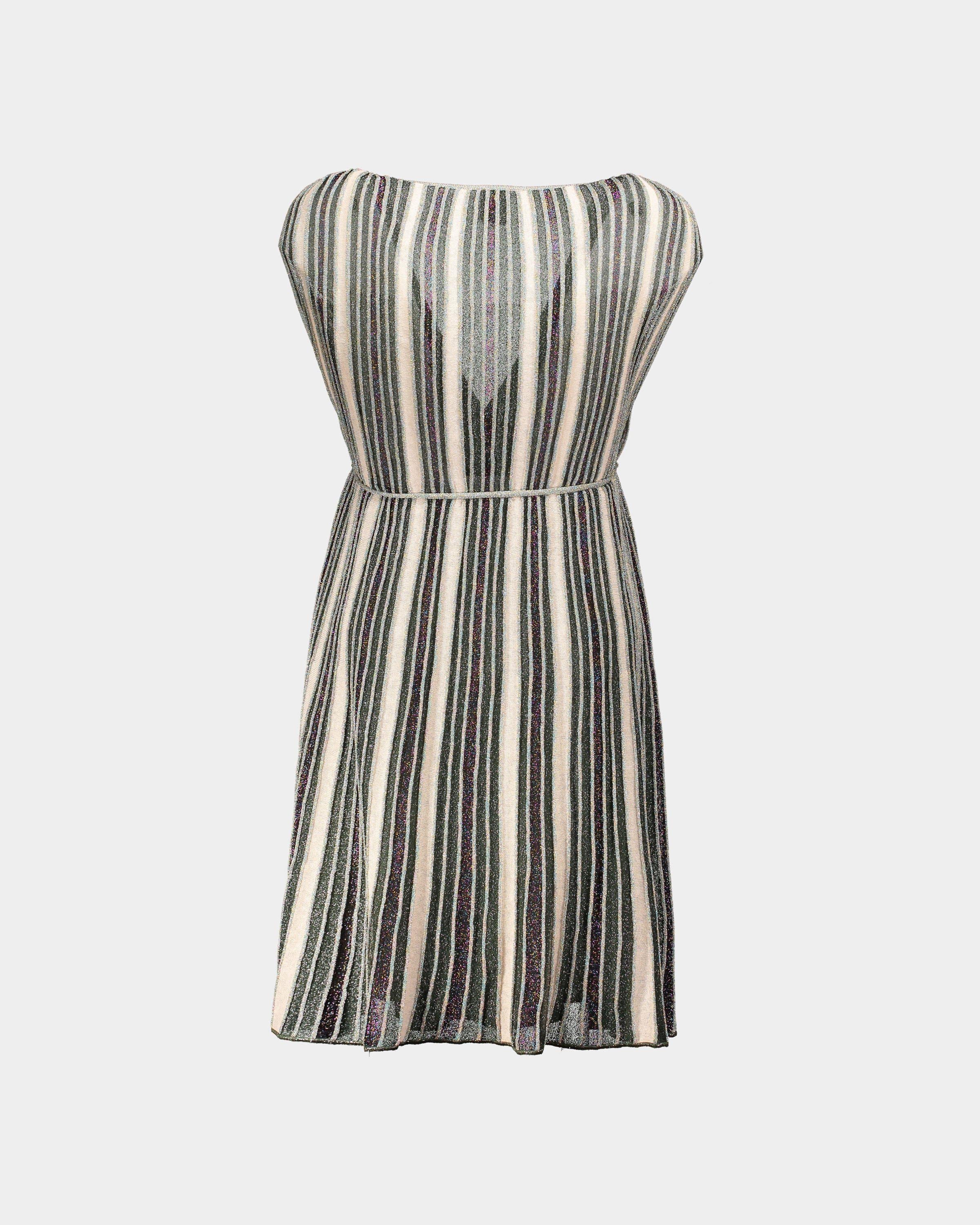 Abito impero lurex righe