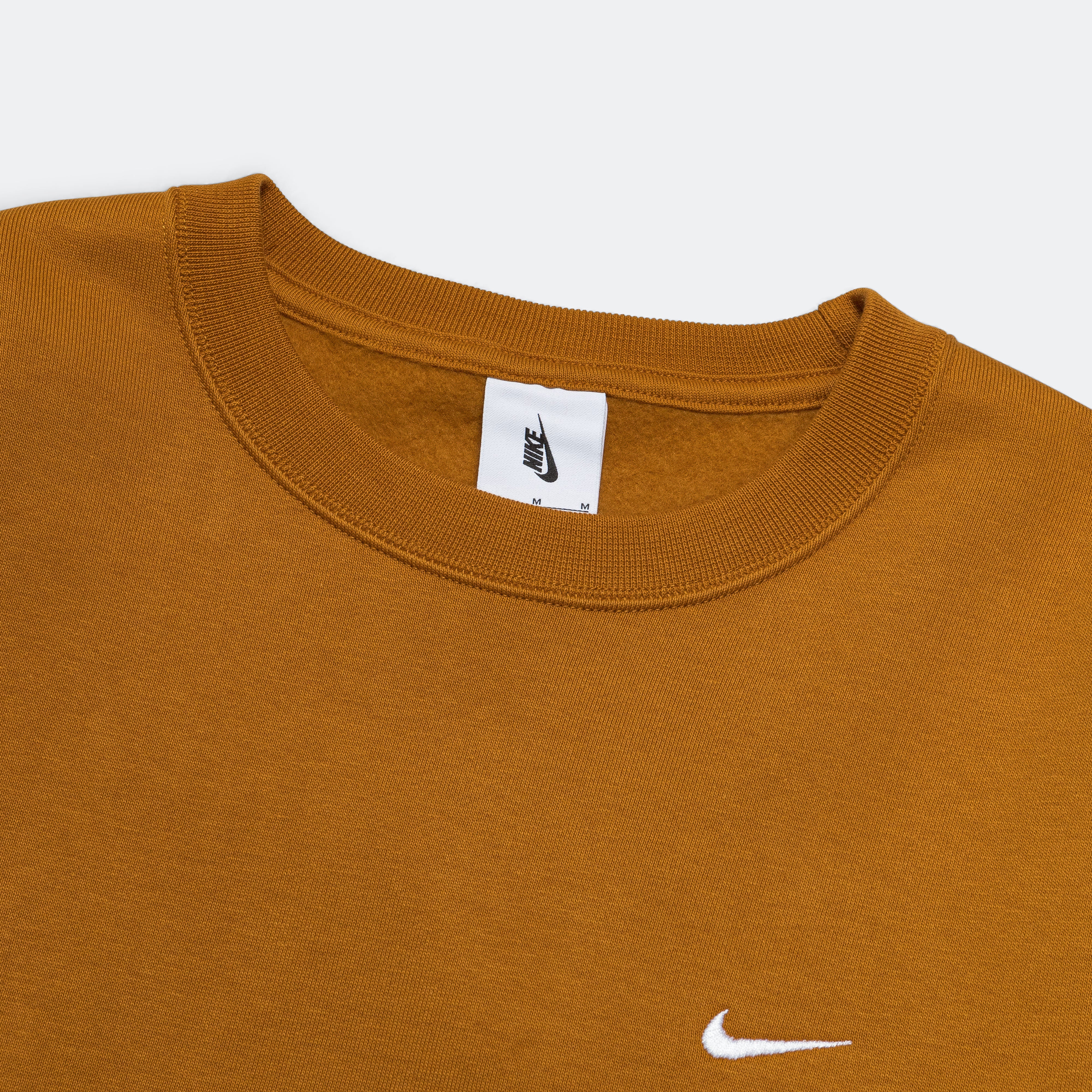 NikeLab NRG Solo Swoosh Fleece Crew - Desert Ochre/White